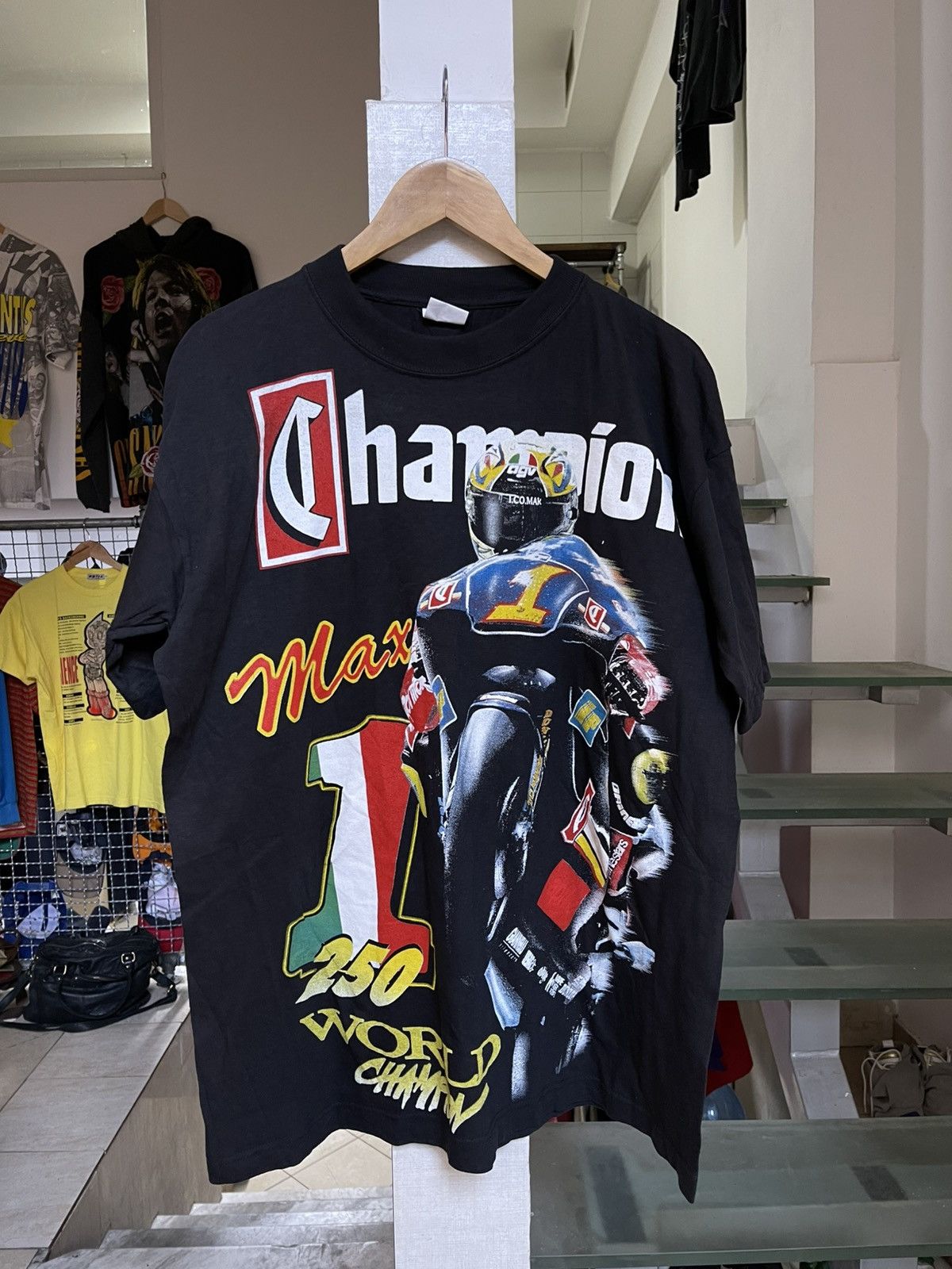 Vintage Vintage Max Biaggi “Rap” tee 90s moto gp Size US XL / EU 56 / 4 - 1 Thumbnail
