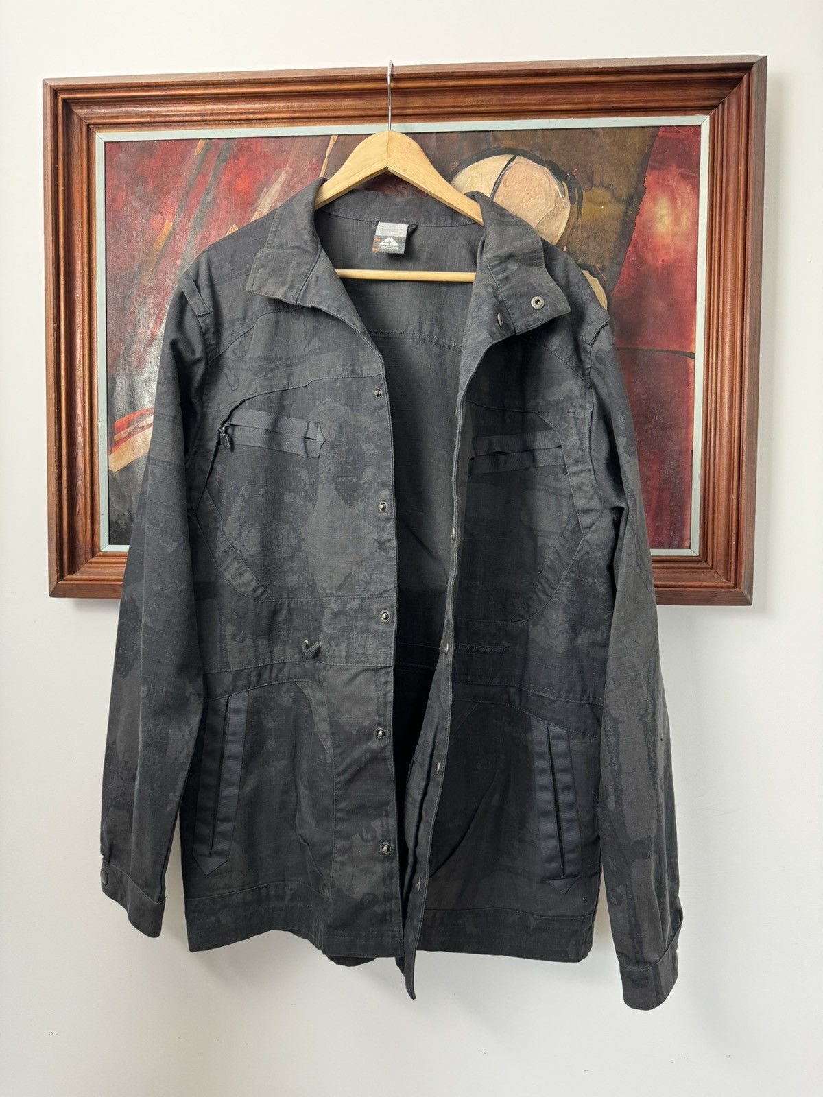 Nike ACG Nike ACG Vintage Grey Black Vintage Jacket Y2k Cargo Print Size US L / EU 52-54 / 3 - 3 Thumbnail