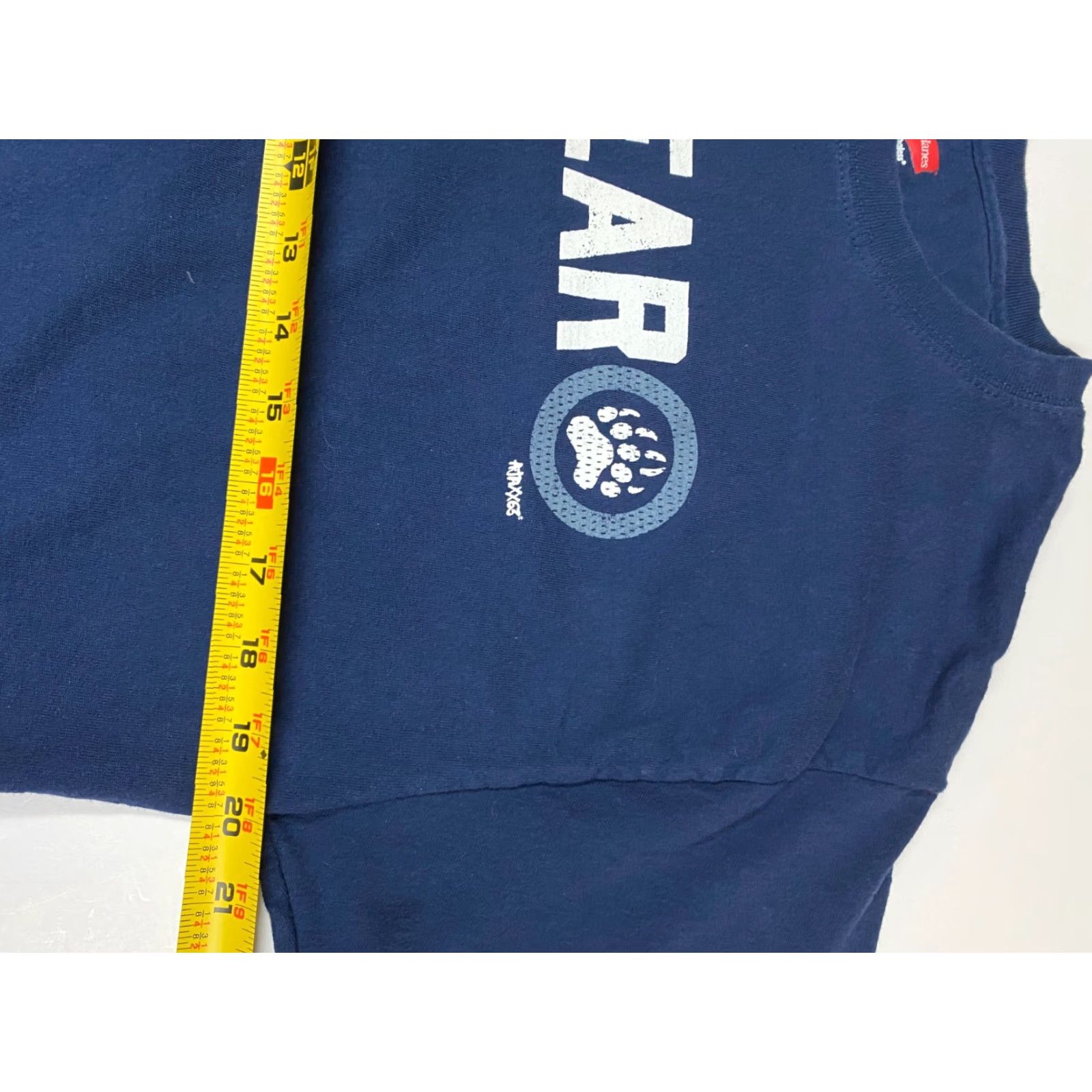 Hanes Hanes Husbear Mens T-Shirt Crew Neck Short Sleeve Blue Cotton Spandex Logo Regular L(#) Adult Men Size US L / EU 52-54 / 3 - 5 Thumbnail