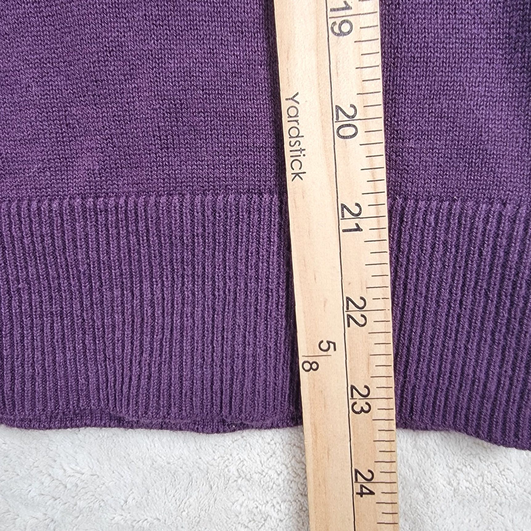 Vintage INC International Concepts Cardigan Sweater Women's Large Purple Blackberry Jam Floral Knit NWT Size L / US 10 / IT 46 - 5 Thumbnail
