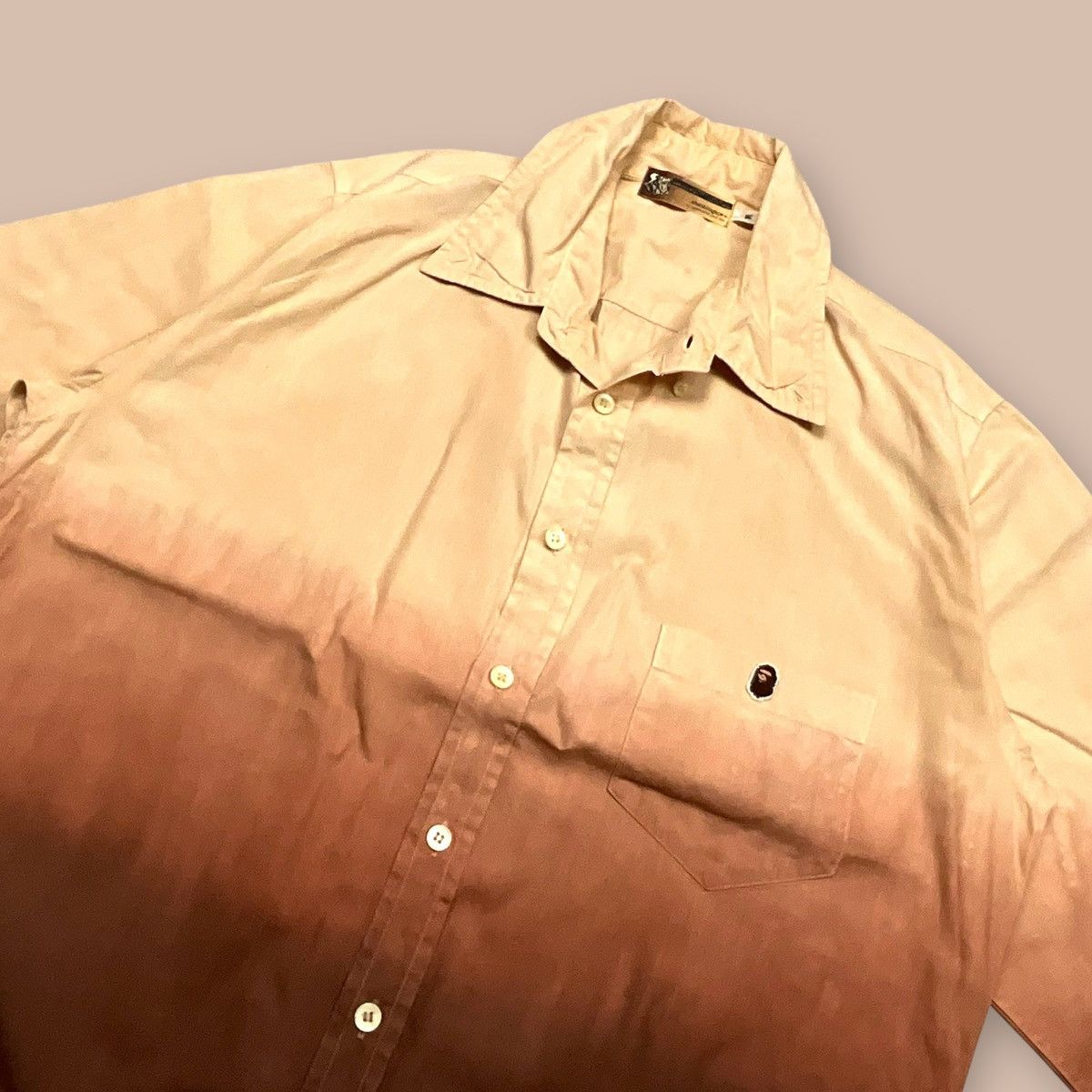 OG2000's Bape Gradient Brown L/S Button up Shirt