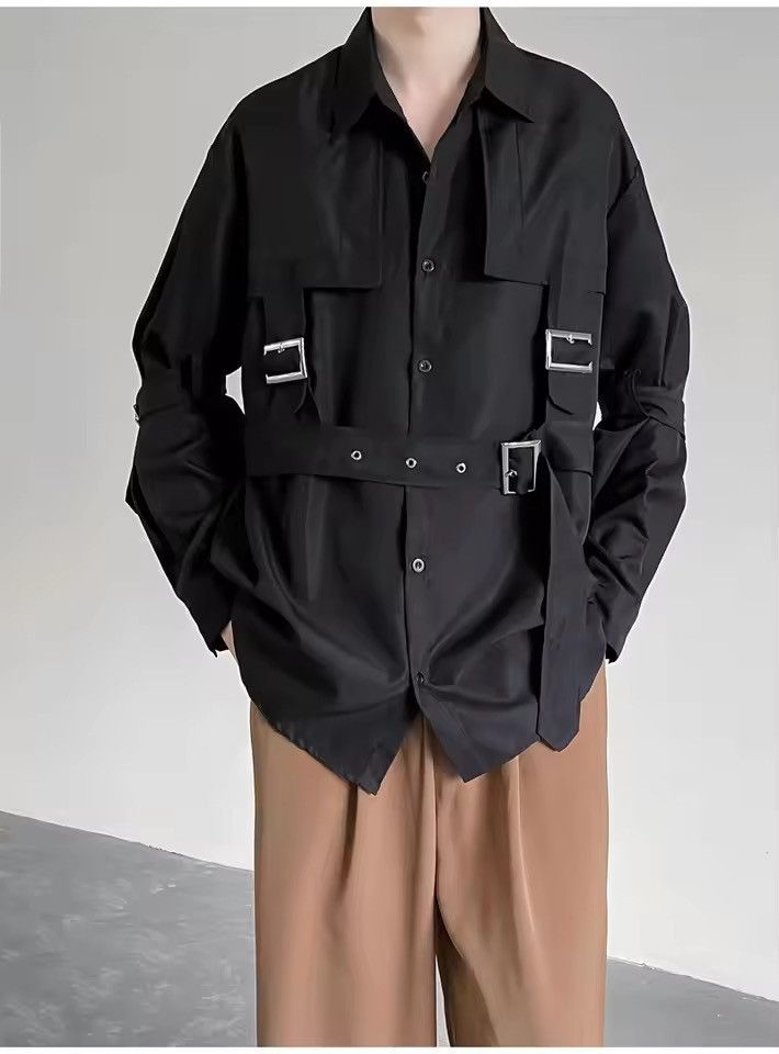 Other Punk Hip Hop Techwear Style Long Sleeve Cargo Shirt Size US XL / EU 56 / 4 - 10 Thumbnail