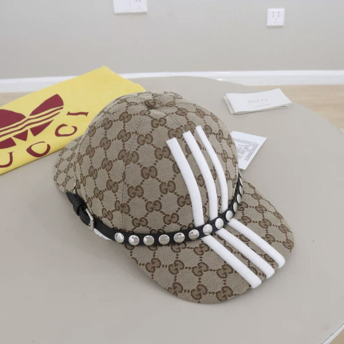 Adidas × Gucci Runway Double Sided Baseball Hat Size ONE SIZE - 2 Thumbnail