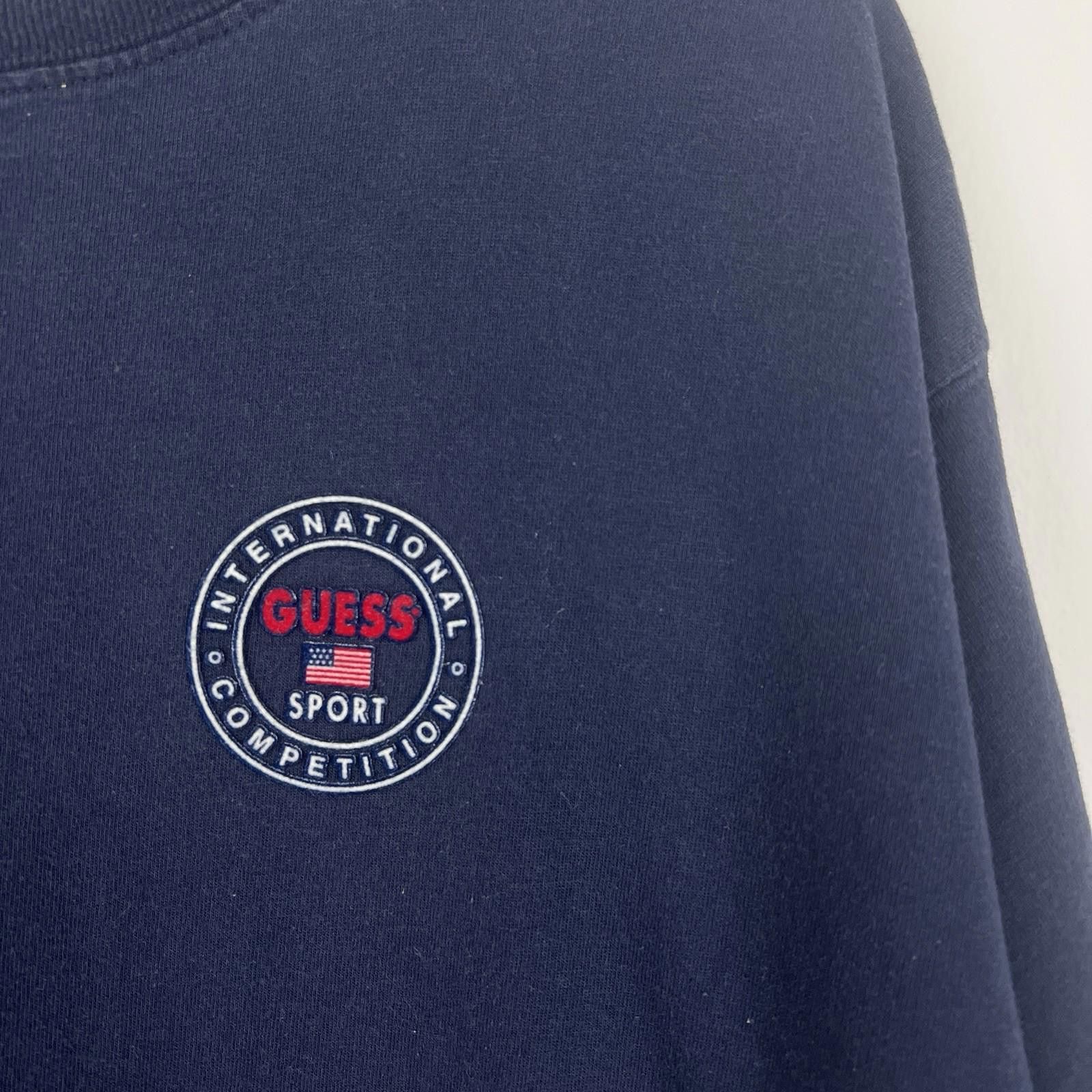 Guess Vintage 90s Guess Sport USA Navy Blue T Shirt Large Size US L / EU 52-54 / 3 - 2 Thumbnail