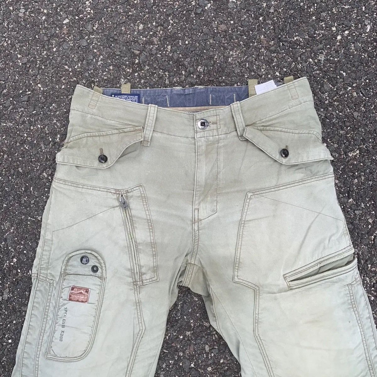 G-Star G-STAR RAW JAPAN UTILITY FADED CURVE BANANA LEGS PANTS Size US 32 / EU 48 - 2 Thumbnail