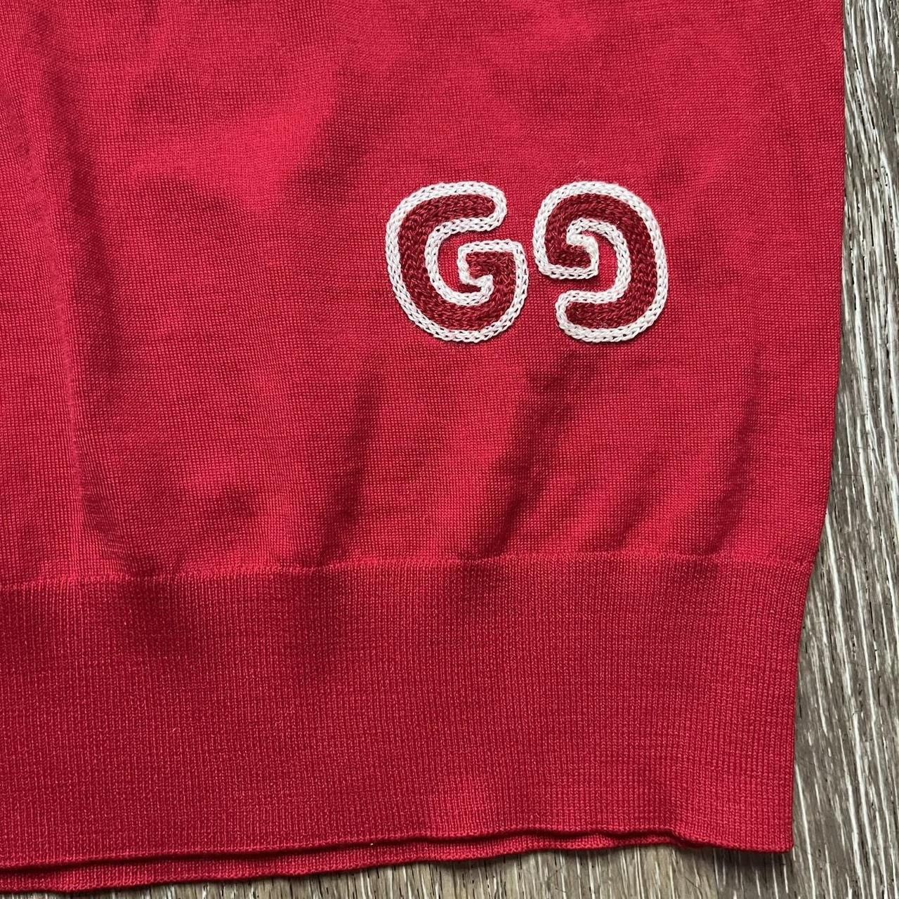 Gucci gucci GG logo red wool sweater Size US XL / EU 56 / 4 - 3 Thumbnail