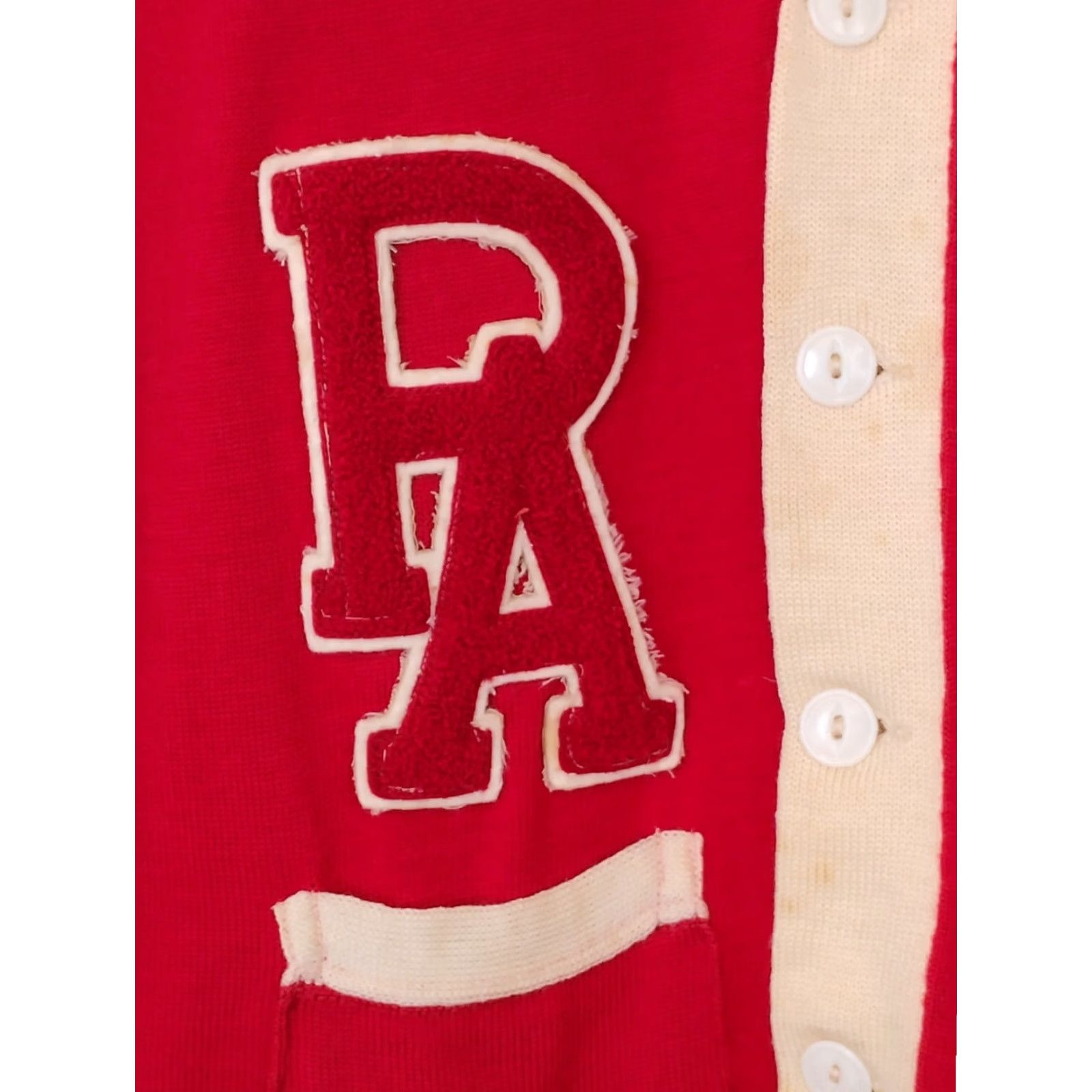 Vintage VINTAGE 40s 50s Varsity Letterman Cardigan Sweater PA Button Up Red Mens Small Size US S / EU 44-46 / 1 - 4 Thumbnail