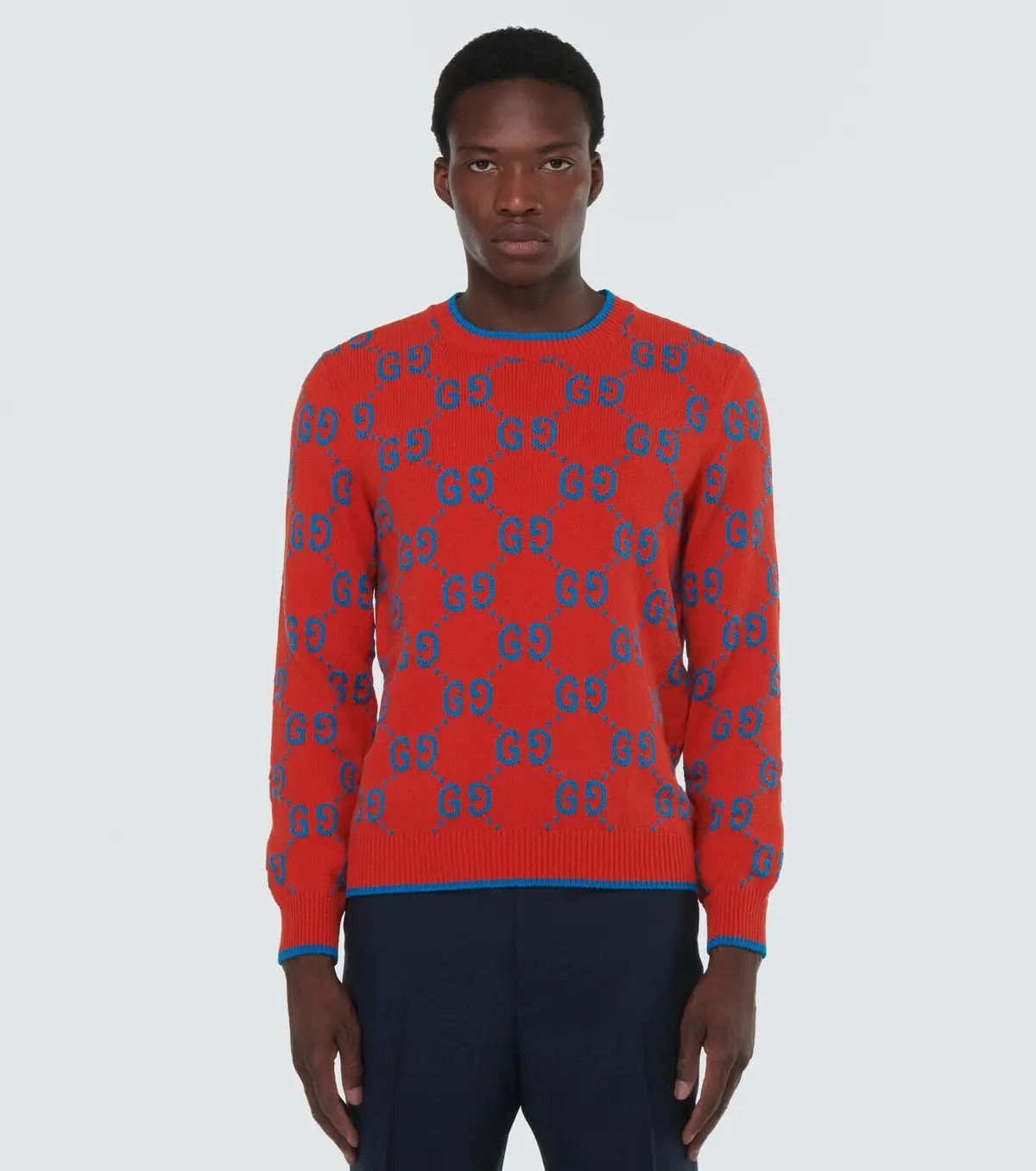 Gucci o1s1wg111225 GG Knit Cotton Jacquard Sweater in Multicolor Size US S / EU 44-46 / 1 - 3 Thumbnail