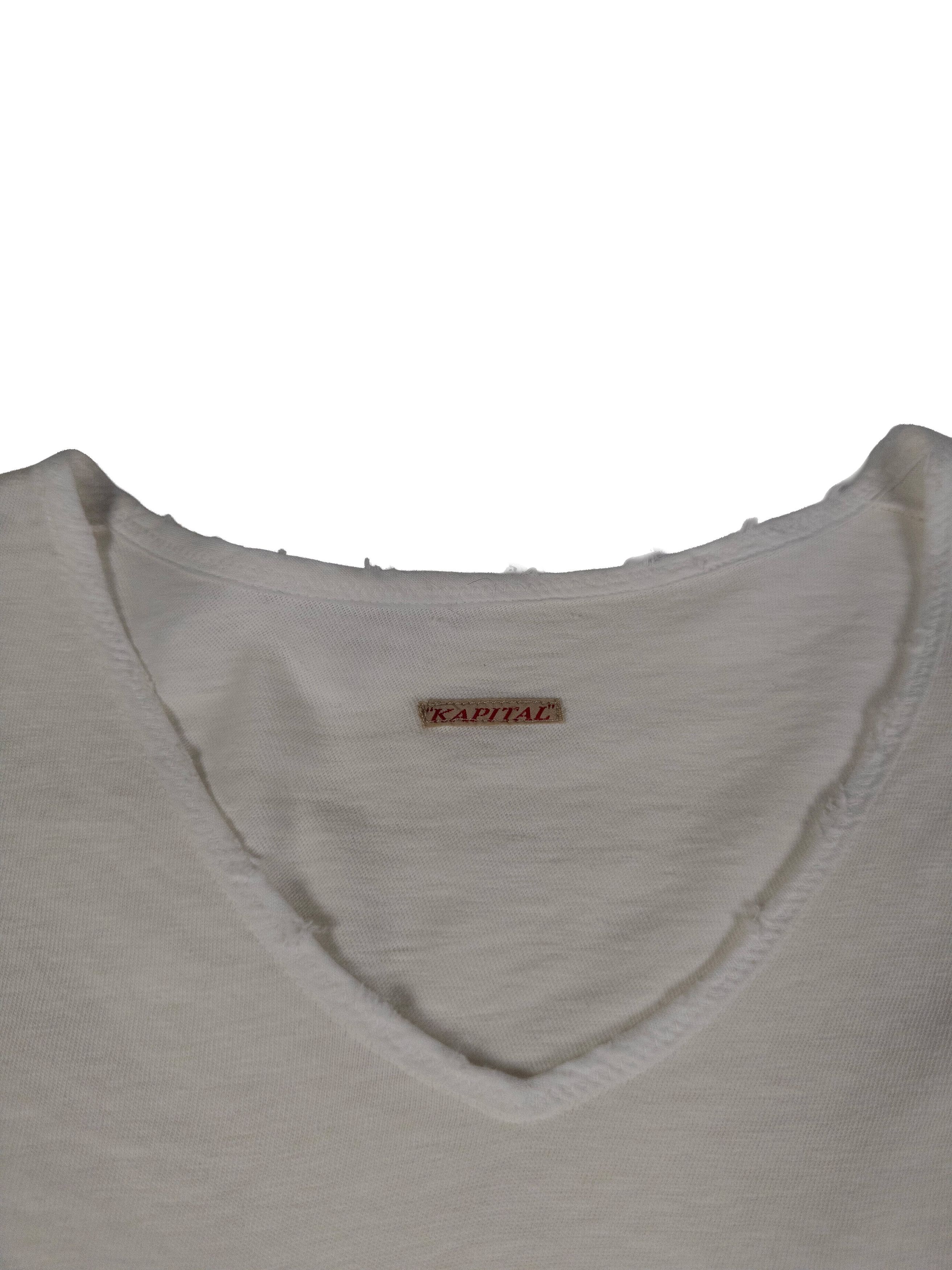 Kapital Rare Vintage Kapital White Embroidered Long Sleeve Tee Size US M / EU 48-50 / 2 - 5 Thumbnail
