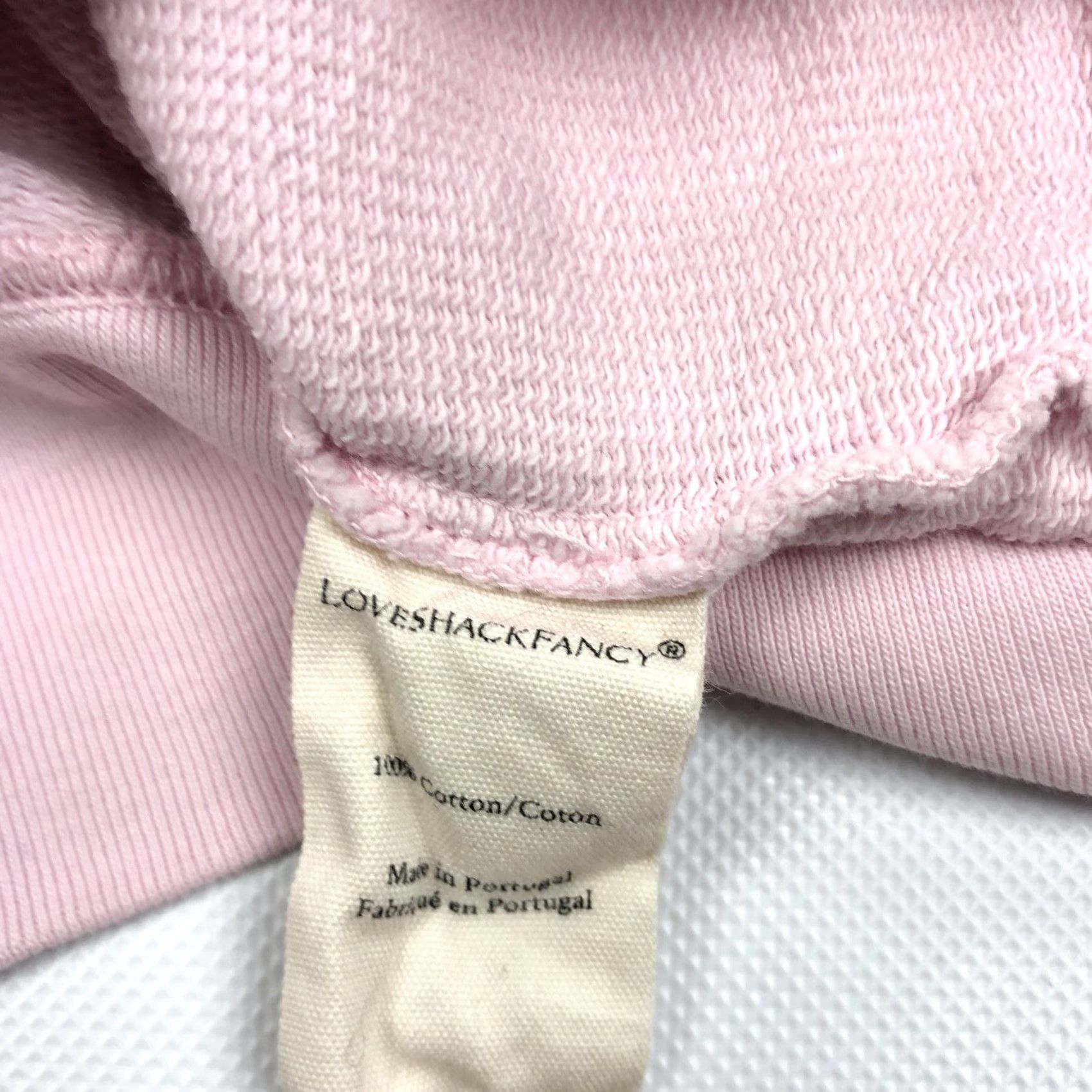 LoveShackFancy LoveShackFancy Hoodie Women Pink Sweatshirt Cropped Size S Kirby Puff Sleeve Hooded Pullover Casual Activewear Size S / US 4 / IT 40 - 7 Thumbnail