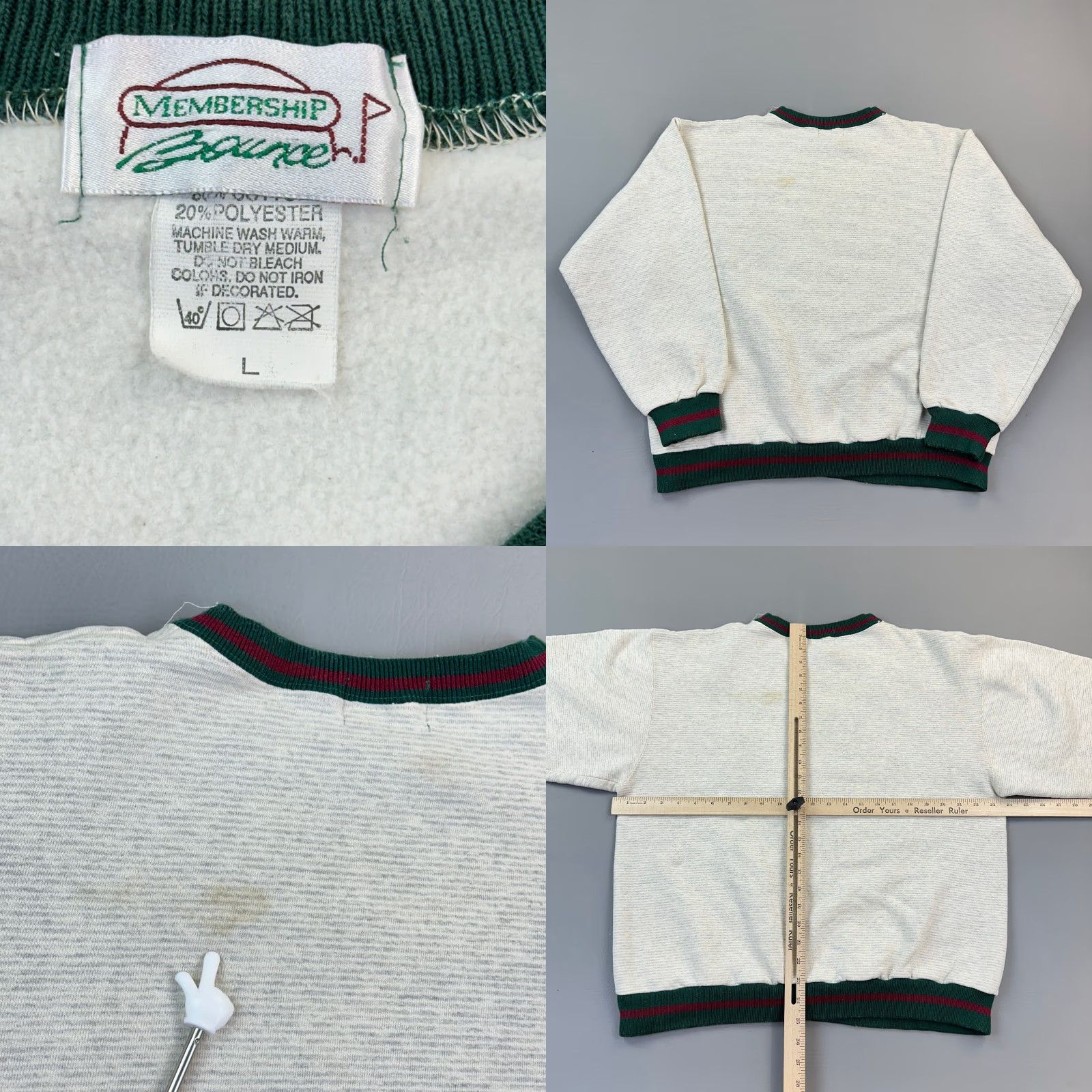 Vintage VINTAGE Membership Bounce Sweatshirt Mens Large Cream Jim Baldwin Golf Pullover Size US L / EU 52-54 / 3 - 8 Thumbnail