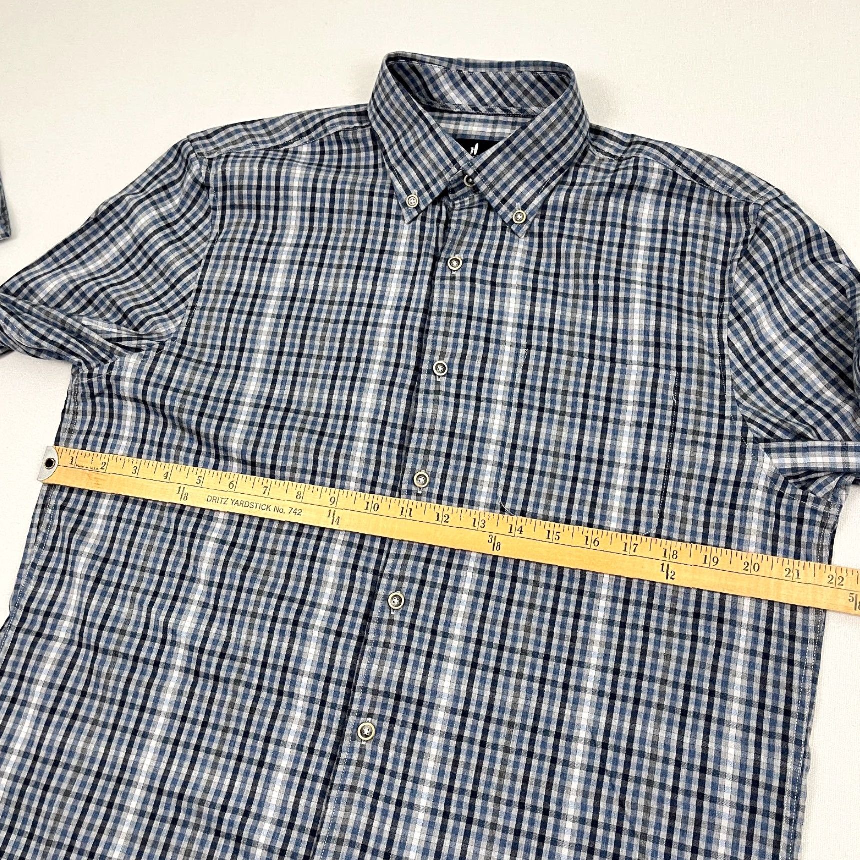 johnnie-O johnnie-O Matthew Shirt Mens M Blue Plaid Button-Down Casual Shirt Size US M / EU 48-50 / 2 - 6 Thumbnail