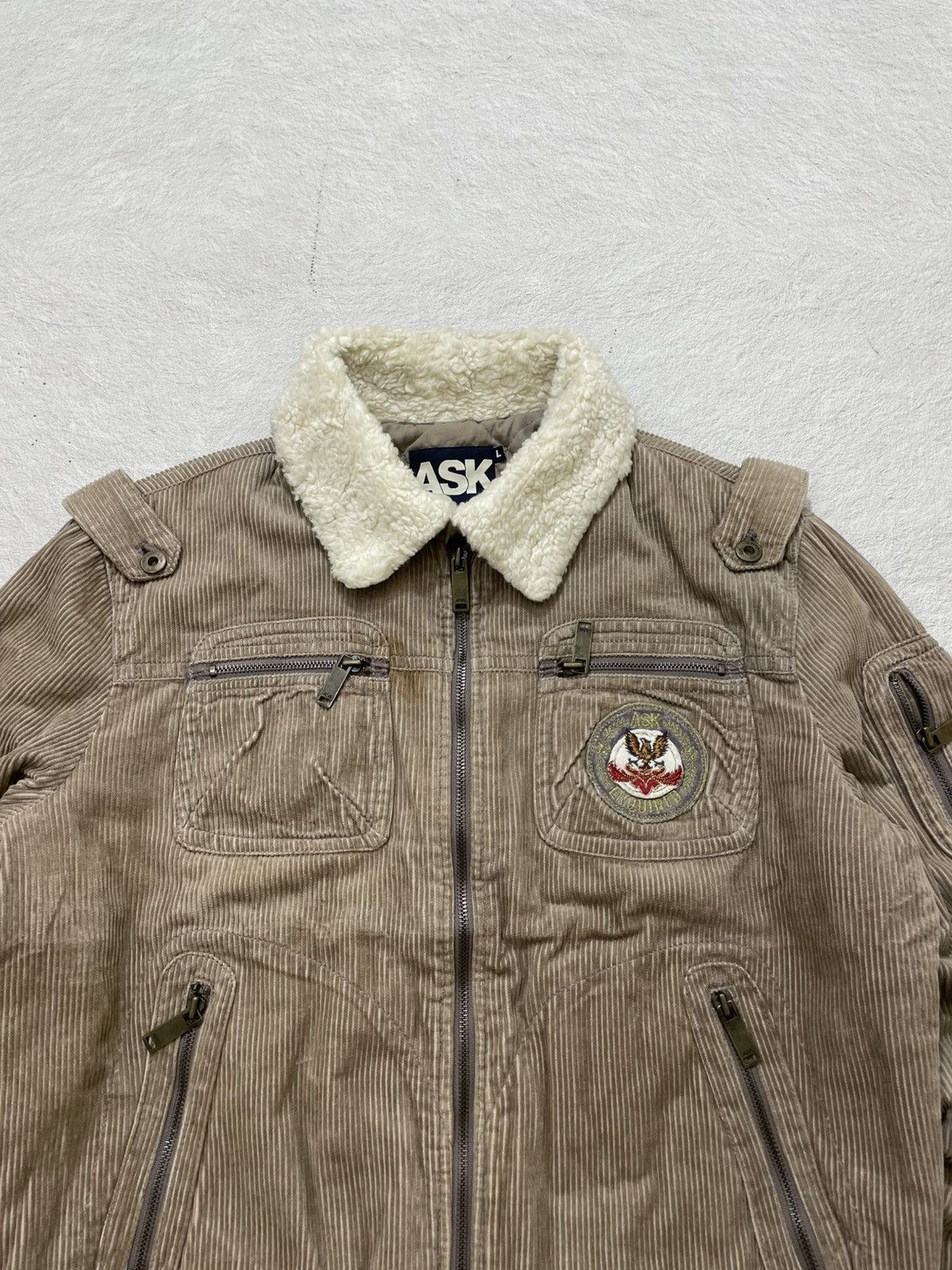 Le Grande Bleu (L.G.B.) 00s Ask Enquired Corduroy Sherpa Collar Jacket Hysteric Y2K Size US XXL / EU 58 / 5 - 2 Thumbnail