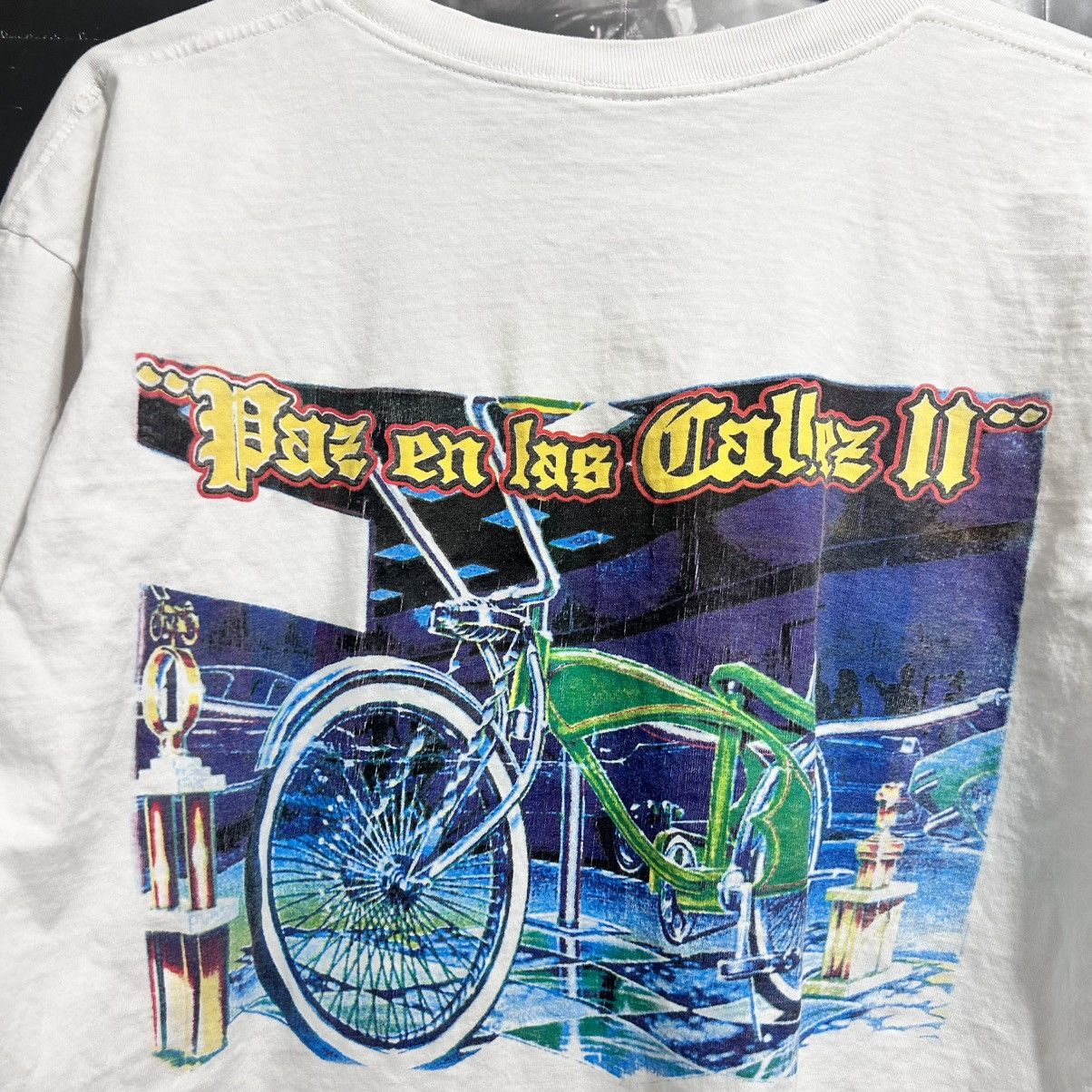 Mexicana PAZ EN LAS CALLES CHICANO VINTAGE SHIRT 90’s Size US XL / EU 56 / 4 - 2 Thumbnail