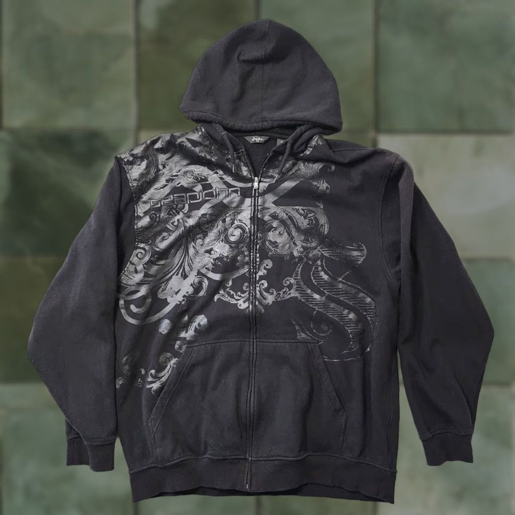 VINTAGE Sean John Hoodie 4XLT Men Black Grunge Jesse Pinkman Style Full Zip Grunge Mens 4XLT VINTAGE Sean John Hoodie