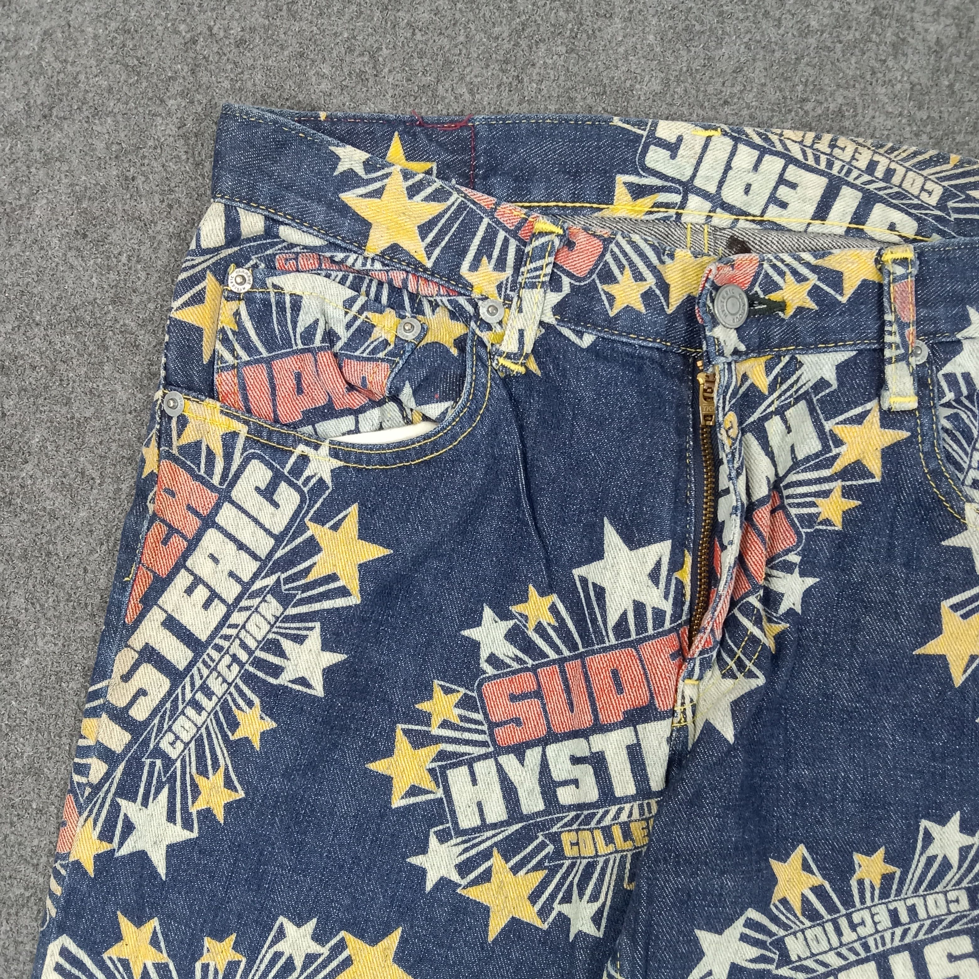 Hysteric Glamour Hysteric Glamour Japanese Art Overprint Denim Jeans C235N23 Size US 29 - 7 Thumbnail