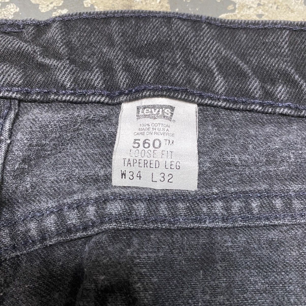 Other Vintage Levi’s 560 Baggy Fit Black Orange Tab Denim Jeans Size US 33 - 9 Thumbnail