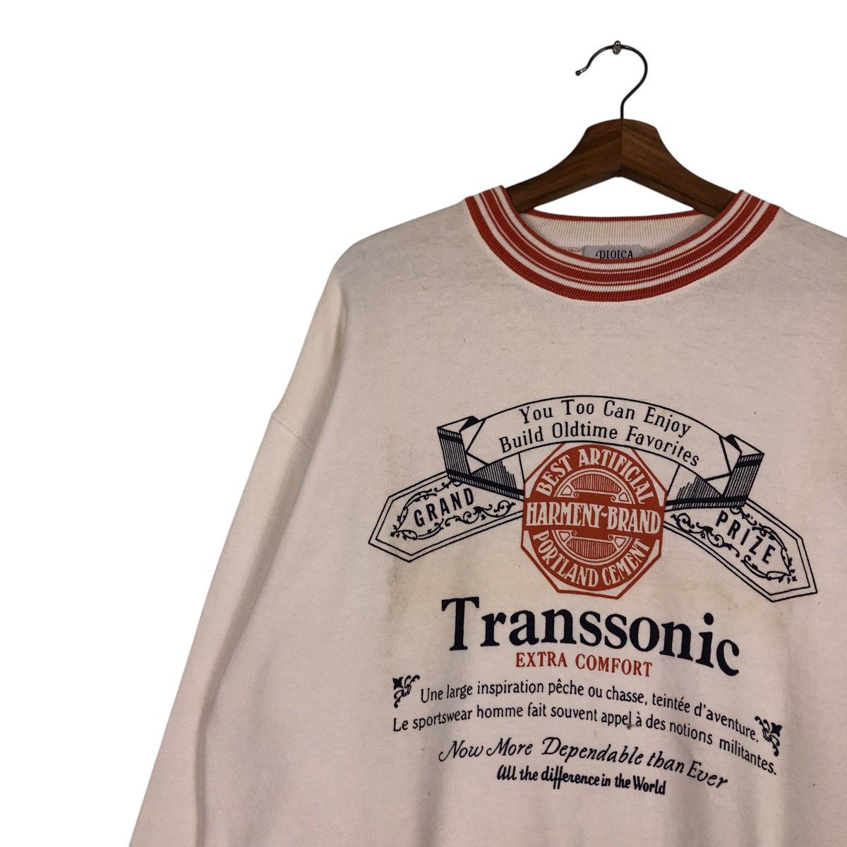 Japanese Brand 90s Transsonic Big Print Sweatshirt — Distressed + Sun-Faded Size US L / EU 52-54 / 3 - 8 Thumbnail