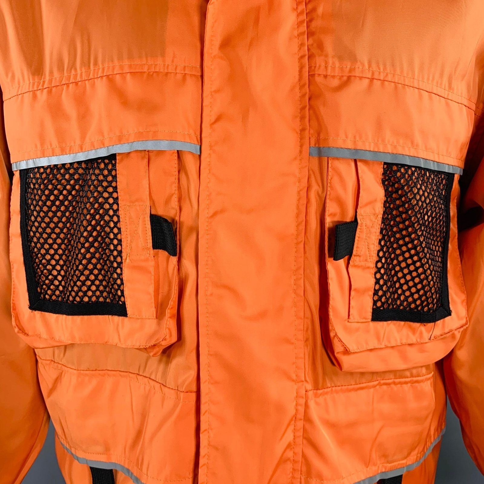 C2H4 No Chill Orange Black Mixed Fabrics Polyester Windbreaker Size US S / EU 44-46 / 1 - 2 Thumbnail
