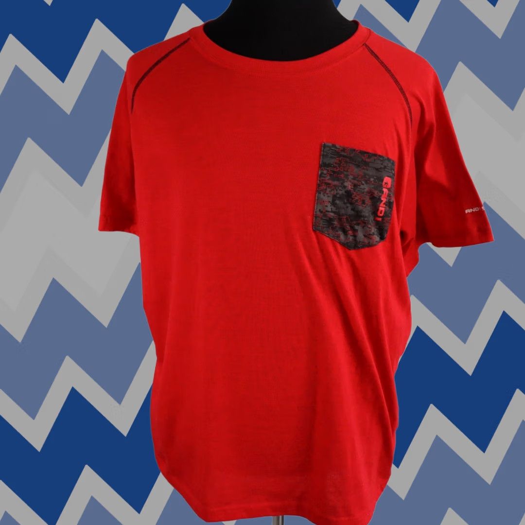 Vintage AND1 T-Shirt Mens XL Red Crew Neck Pocket Tee Short Sleeve Activewear Size US XL / EU 56 / 4 - 1 Thumbnail