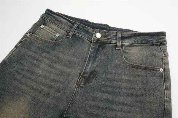 Jean American high street retro washed distressed flared jeans Size US 32 / EU 48 - 3 Thumbnail