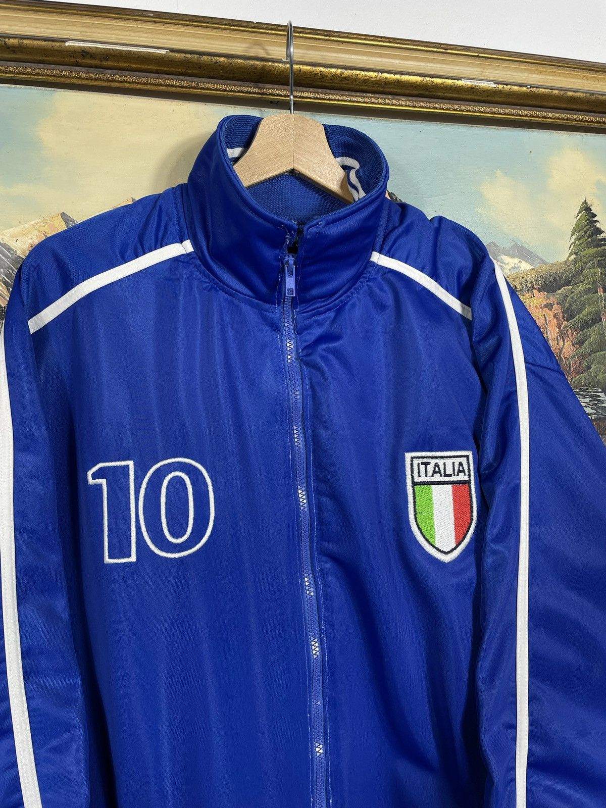 Vintage Italia Vintage Y2k Zip Sweatshirt Football Blockcore Italy Size US XXL / EU 58 / 5 - 5 Thumbnail