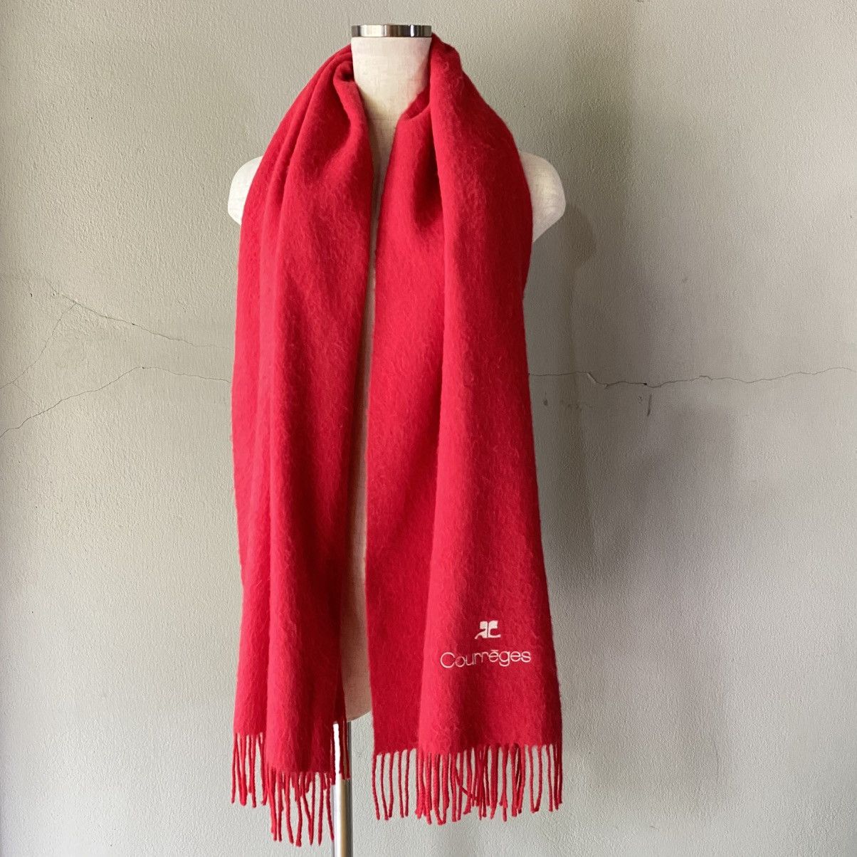 Courreges Courreges 100% Red Wool Scarf – Soft & Cozy Size ONE SIZE - 13 Thumbnail