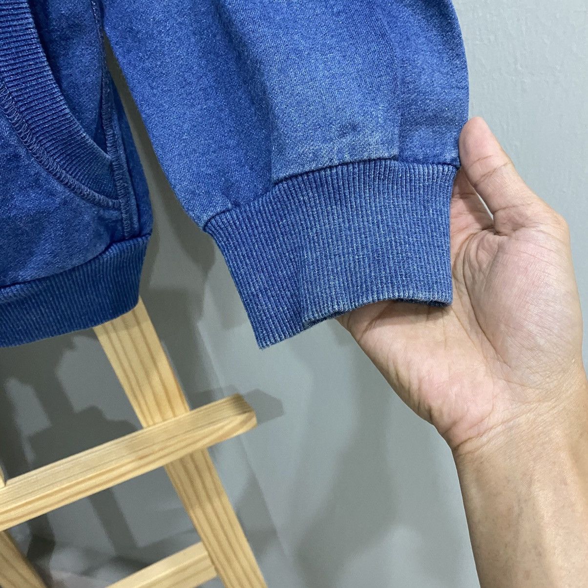 Ne-Net Vintage Ne-Net (Issey Miyake) Indigo Dye Full-Zip Sweatshirt Size US L / EU 52-54 / 3 - 8 Thumbnail