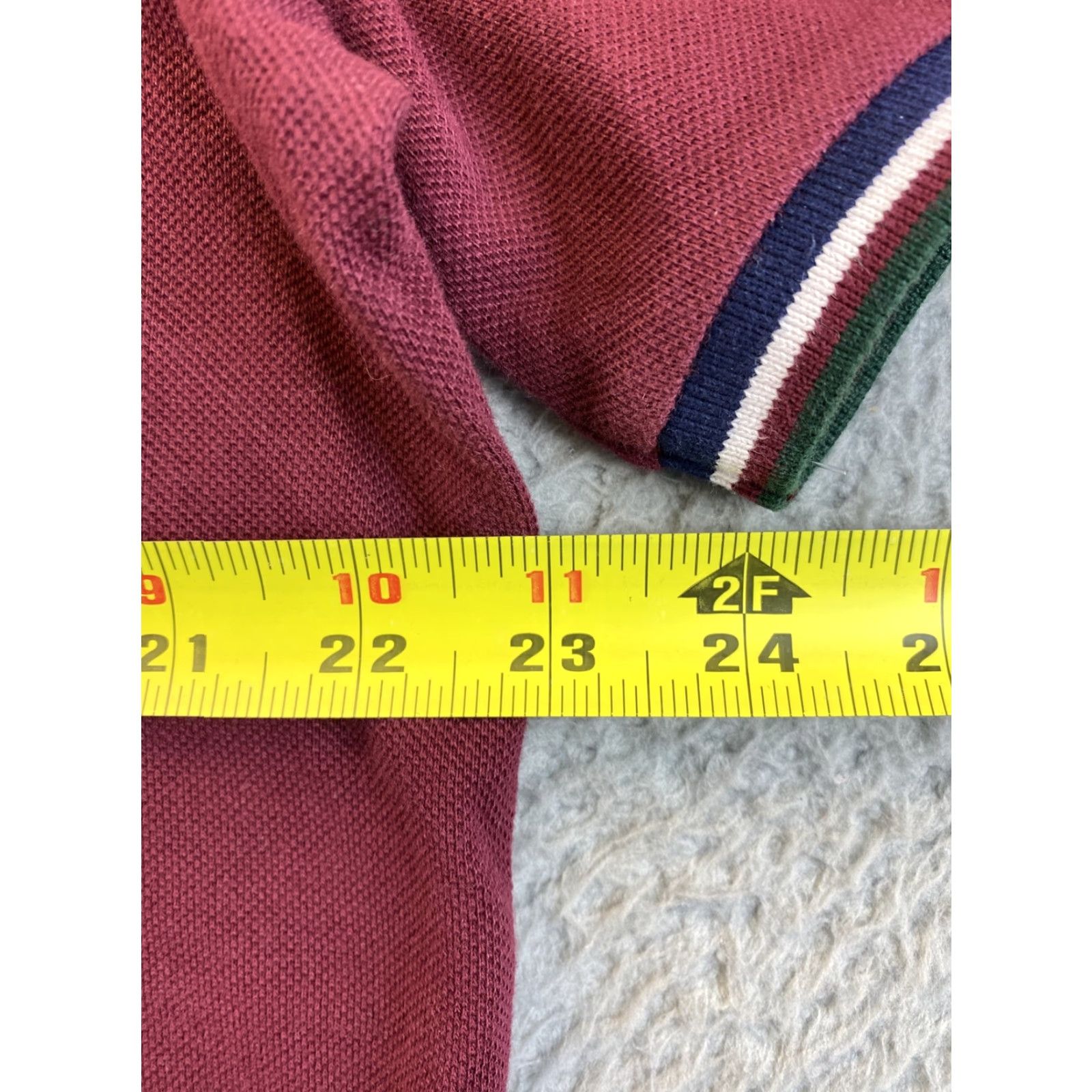 Ralph Lauren Ralph Lauren Polo Shirt Adult Large Maroon Blue Pony Casual Rugby Mens /72-43 Size US L / EU 52-54 / 3 - 7 Thumbnail
