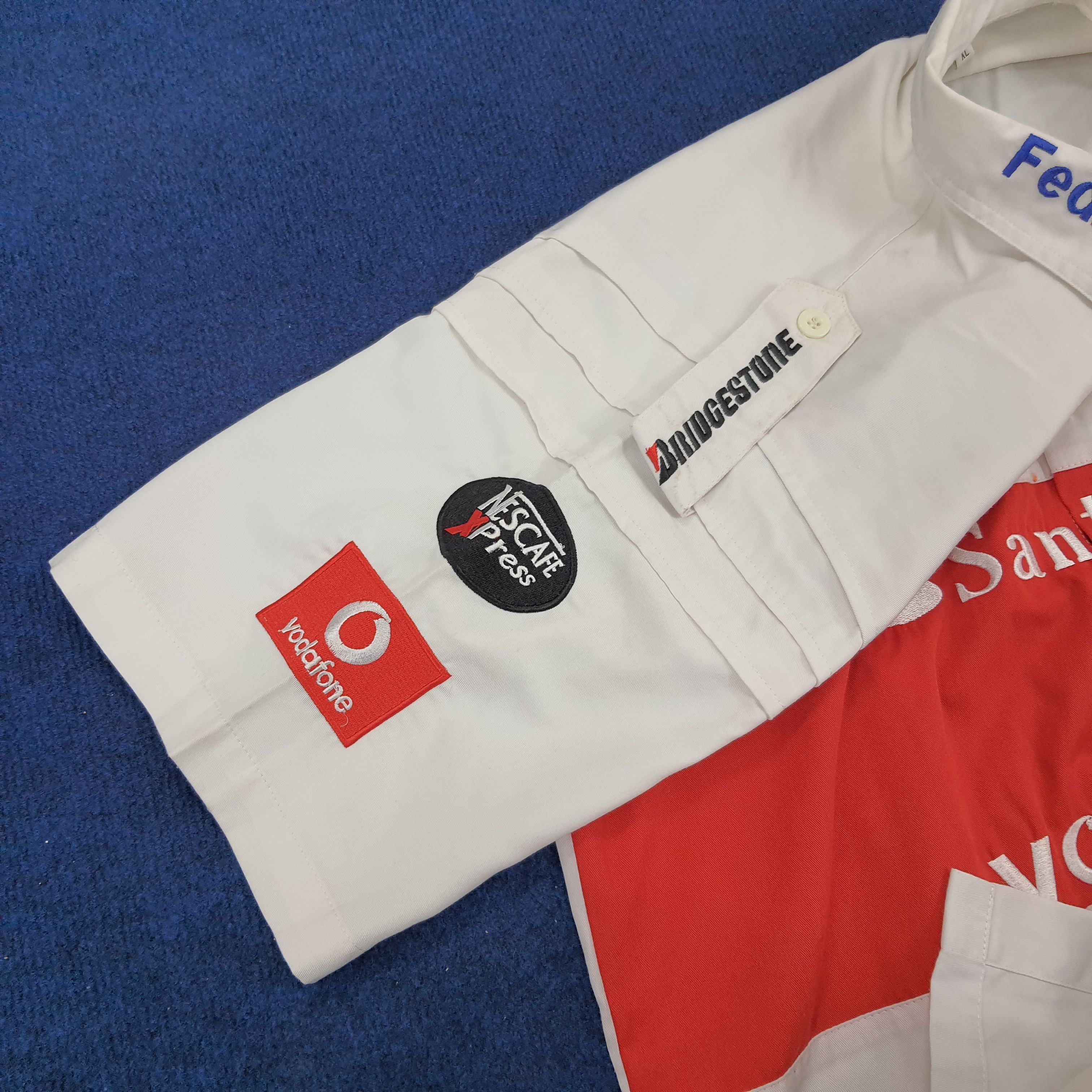 Mercedes-Benz × Vintage Vintage Mercedes Benz Vodafone Motorsports Work Shirt Size US L / EU 52-54 / 3 - 8 Thumbnail