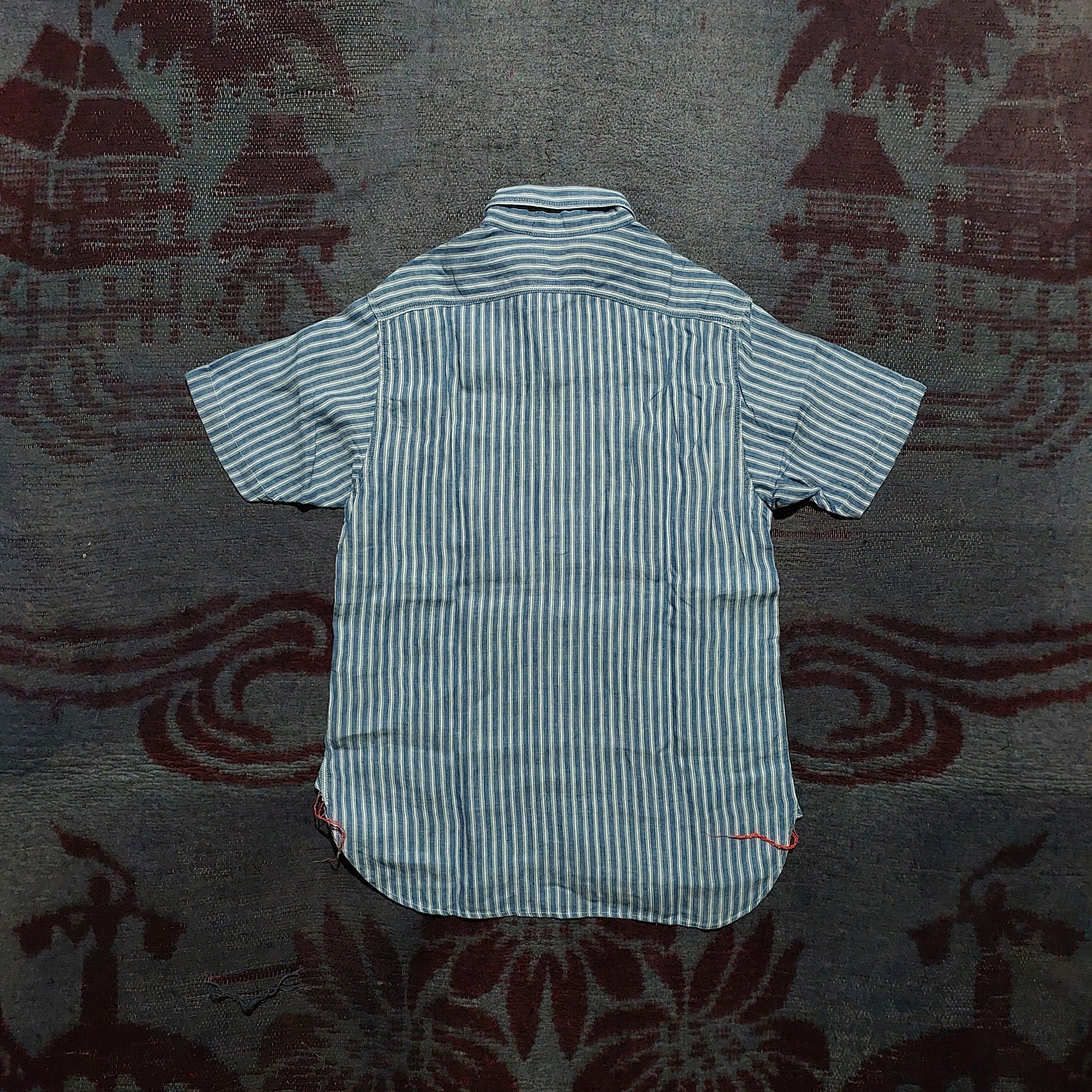 Sugar Cane Sugar Cane chambray stripes blue shirt Size US M / EU 48-50 / 2 - 2 Thumbnail
