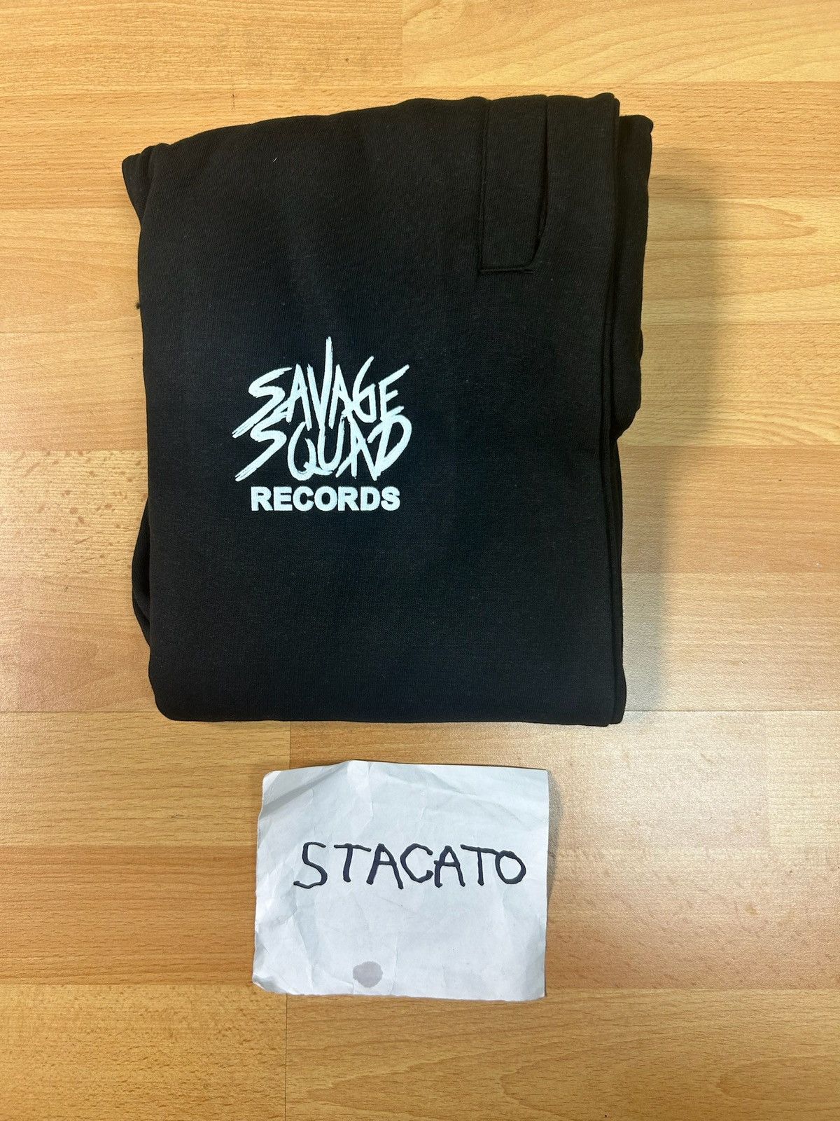 Band Tees × Rap Tees Savage Squad Records Logo Sweatpants Black Size US 36 / EU 52 - 7 Thumbnail