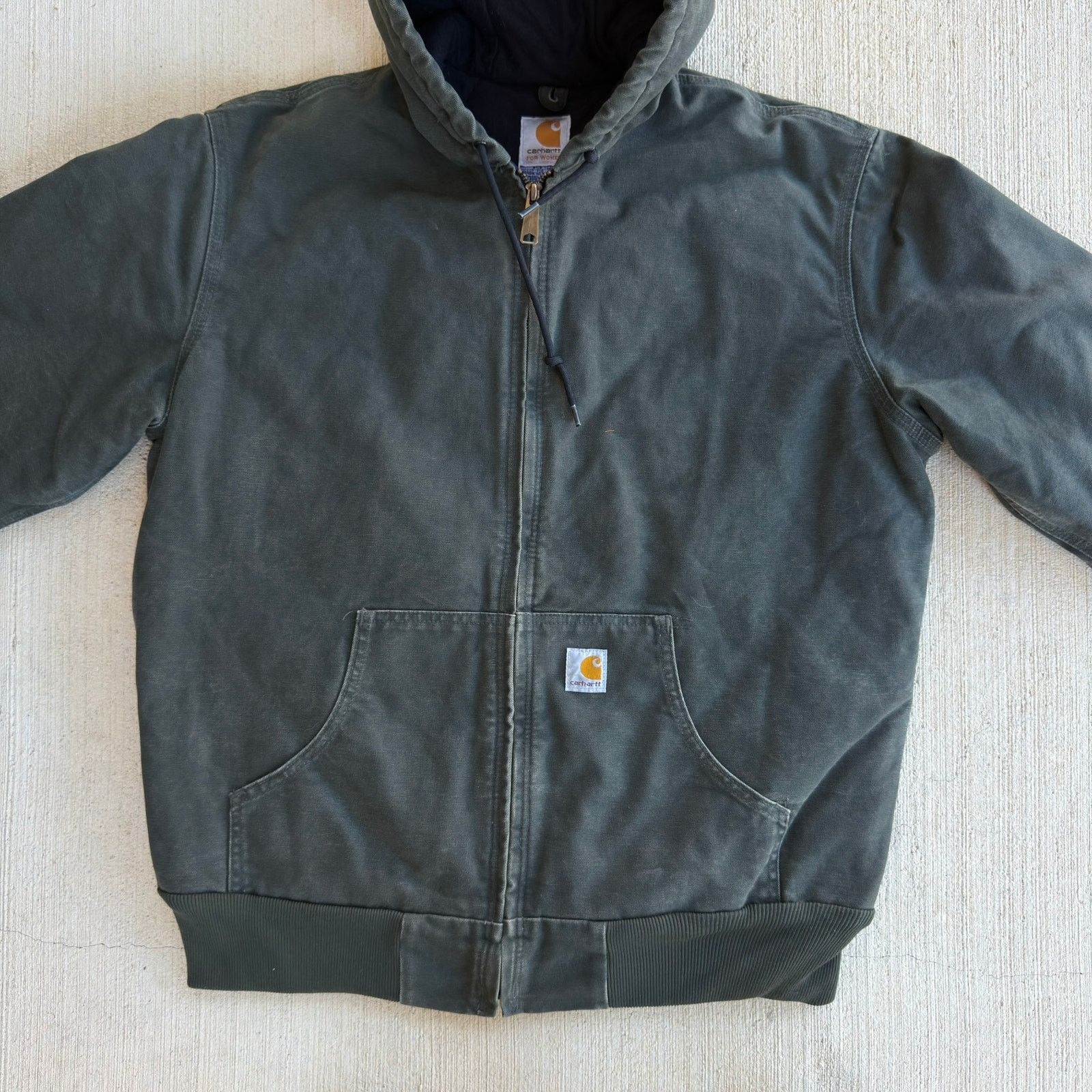Carhartt × Vintage Carhartt WOMENS WJ130 MOS green work wear jacket Size US L / EU 52-54 / 3 - 2 Thumbnail