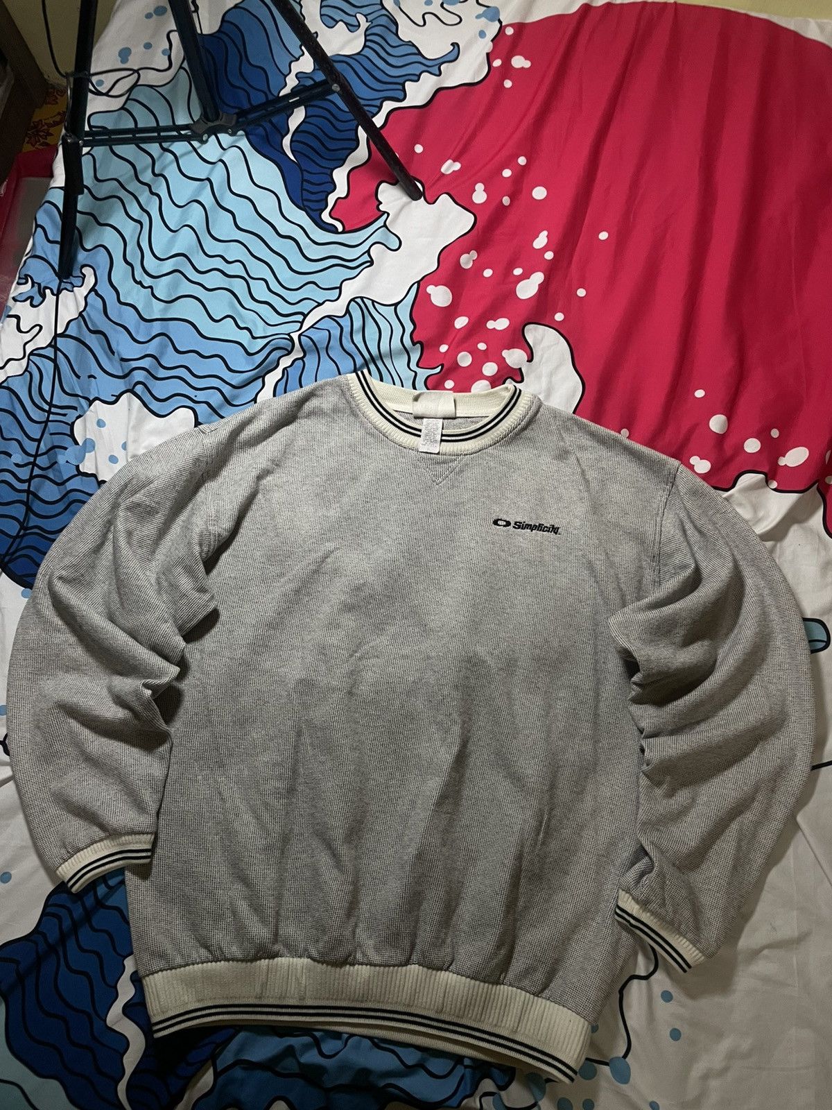 Vintage VINTAGE 90s Diport USA "Simplicity" Knit Sweatshirt Size US XL / EU 56 / 4 - 2 Thumbnail