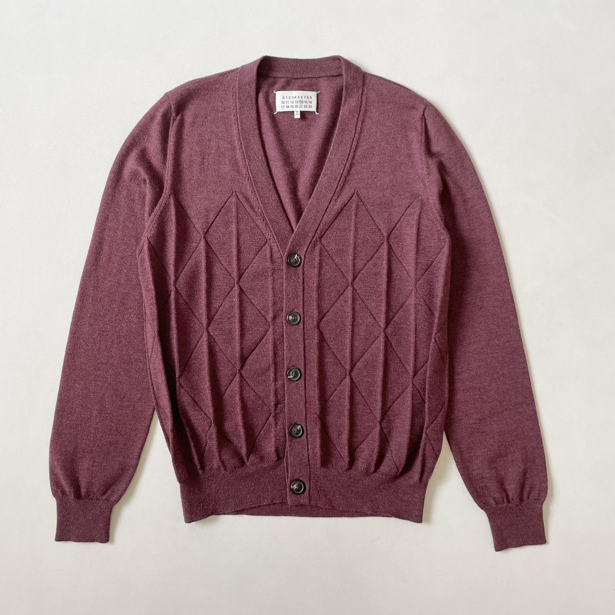Maison Margiela A/W 12 Diamond Pattern Wool Cardigan Size US M / EU 48-50 / 2 - 2 Thumbnail