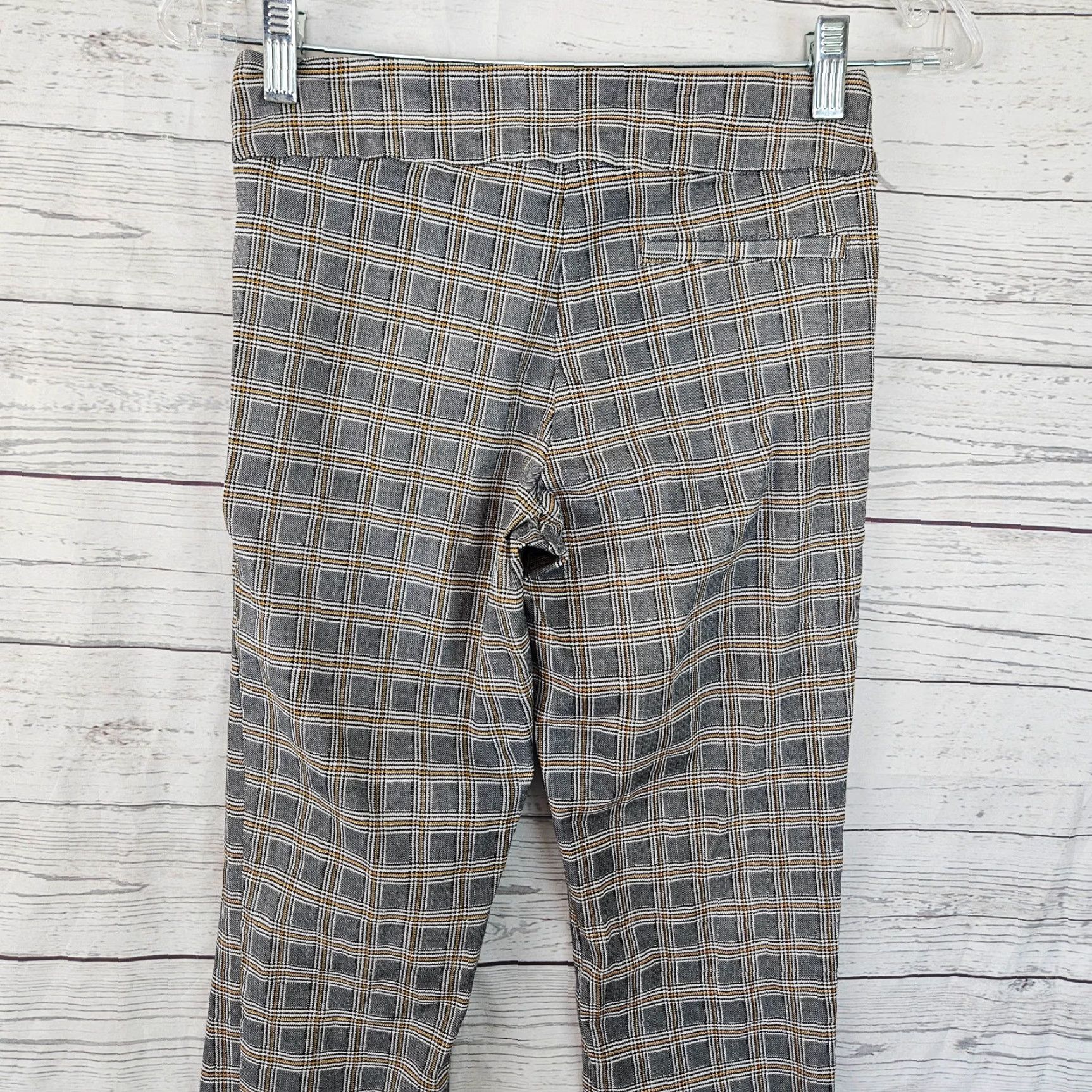 Vintage Margaret M Womens Cropped Pants Slimming Plaid Black Yellow Sz S Adult Small Women's Pants Size 28" / US 6 / IT 42 - 4 Thumbnail