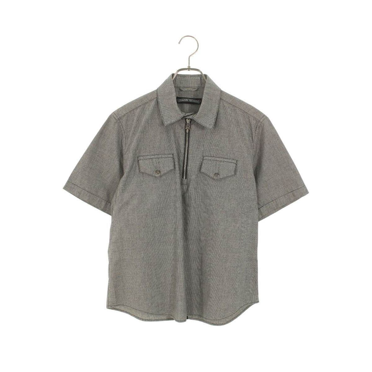 Chrome Hearts Dagger Half Zip Check Shirt