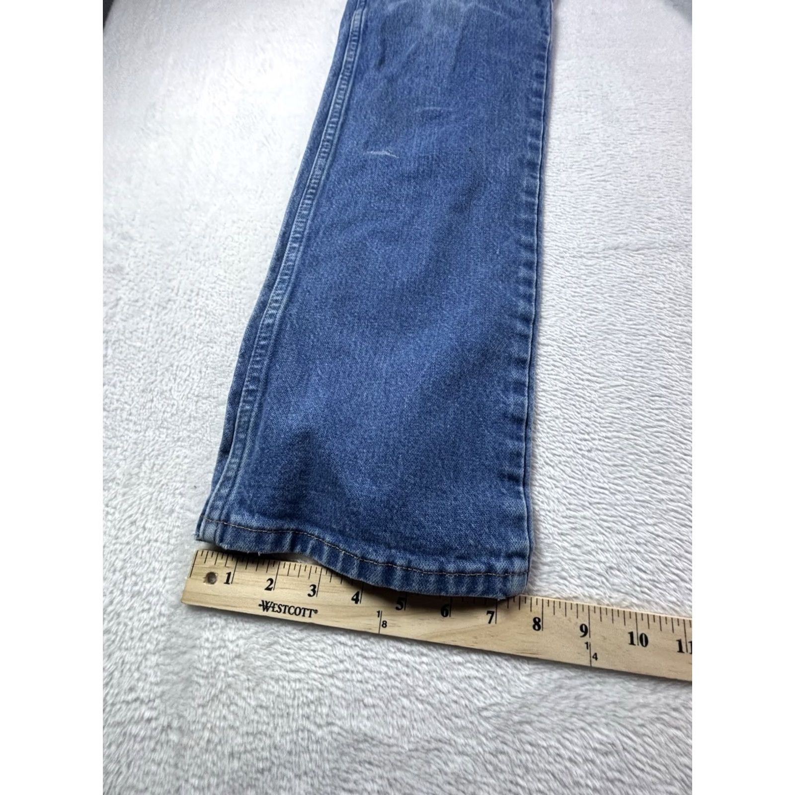 Wrangler VINTAGE Wrangler Jeans Cowboy Cut Regular Fit Boot Cut 936DEN 35x34 Denim Blue Cotton Jeans Mens Size US 35 - 5 Thumbnail