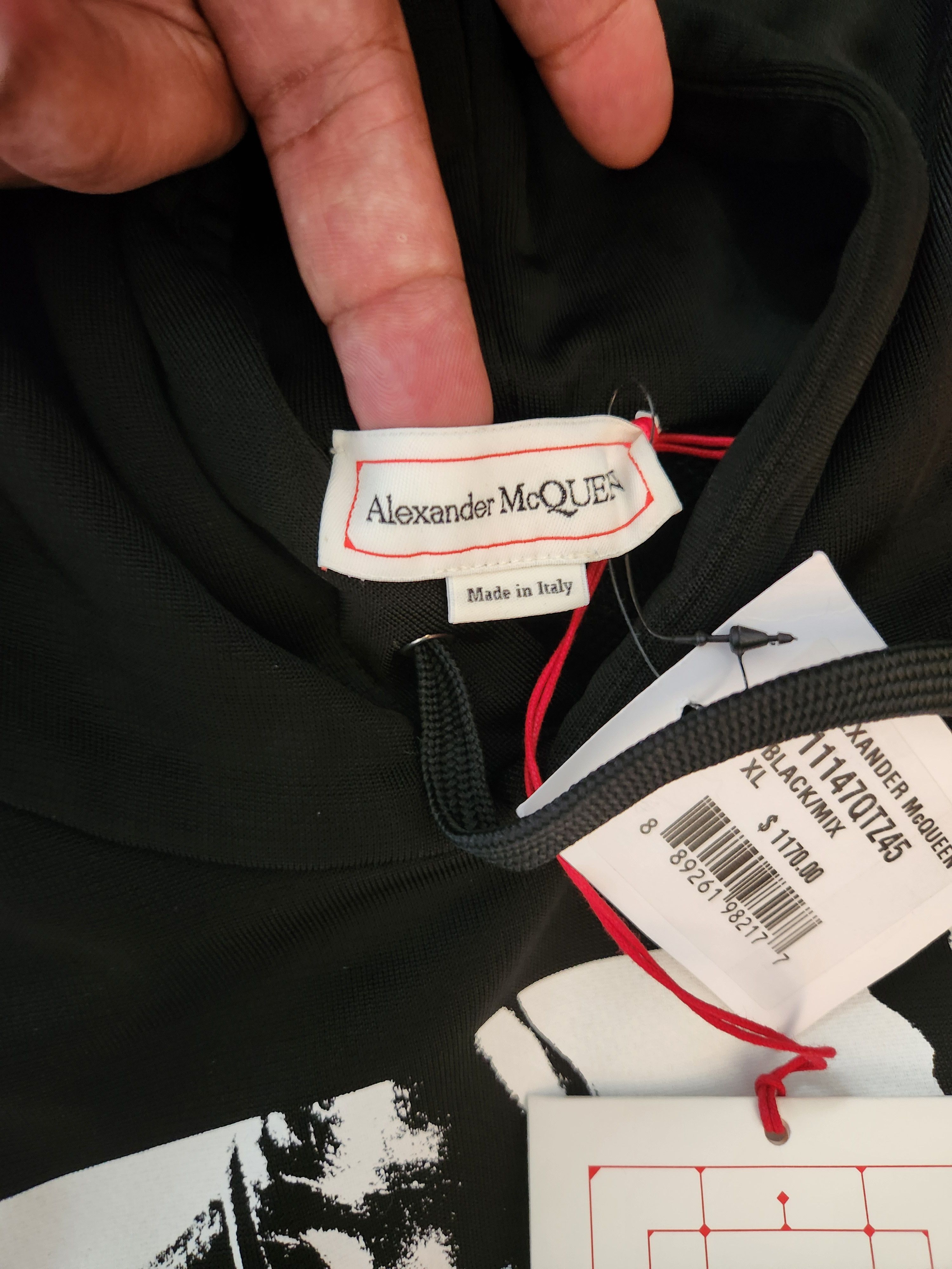 Alexander McQueen Alexander McQueen Atelier Graphics Drawstring Hoodie Size US XL / EU 56 / 4 - 1 Thumbnail
