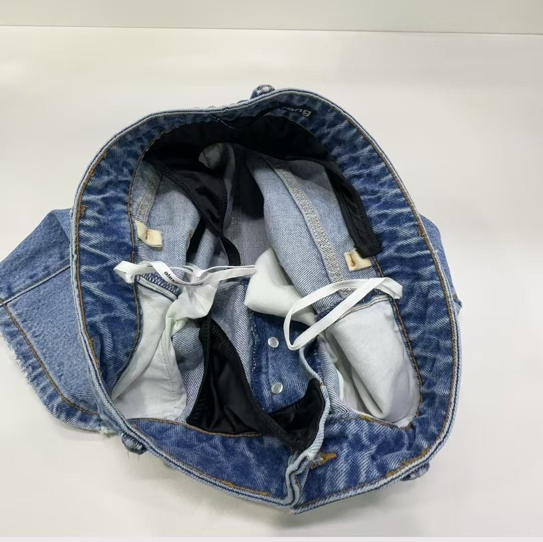 Alexander Wang Alexander Wang Asymmetrical Denim Mini Skirt 0079 Size 28" / US 6 / IT 42 - 6 Thumbnail