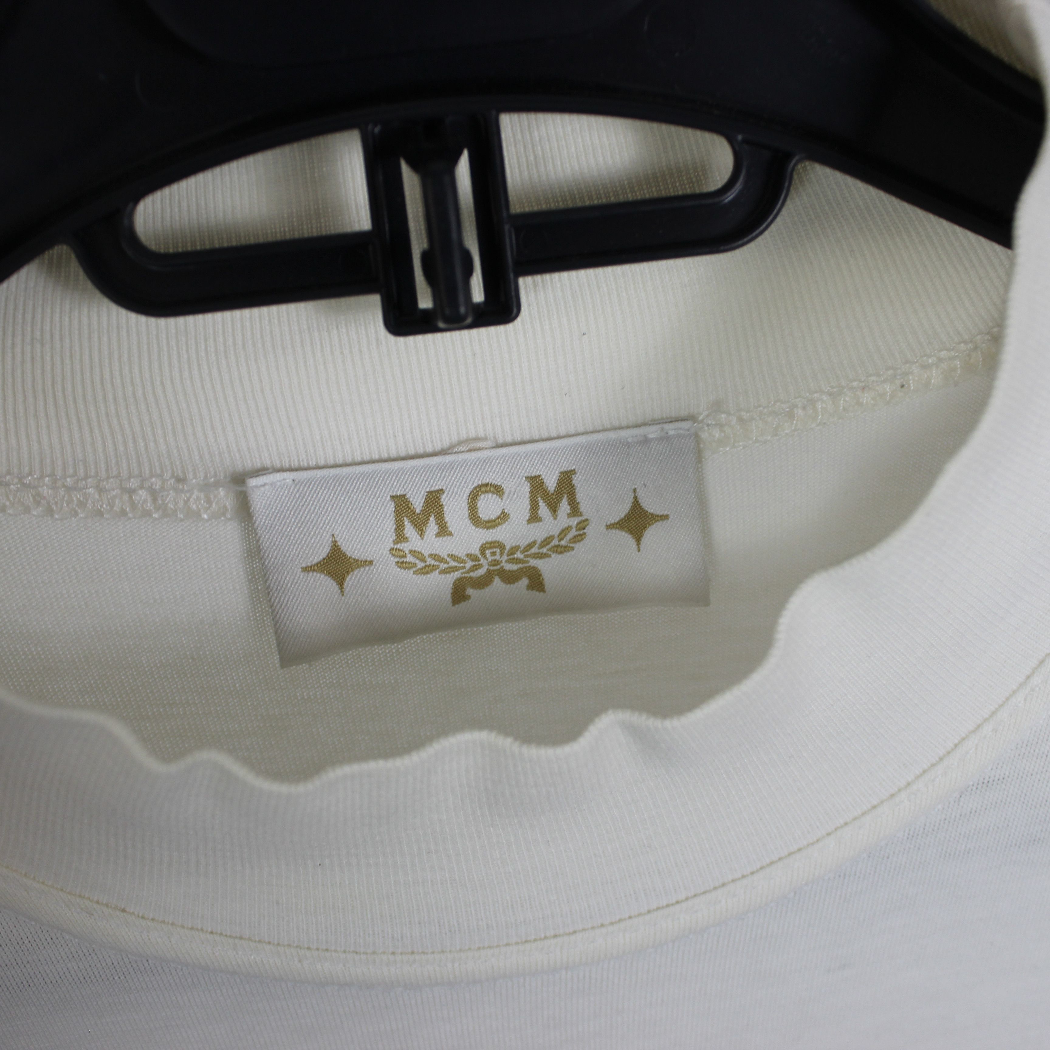 MCM Mcm jumper men big logo centr M L white Size L / US 10 / IT 46 - 3 Thumbnail