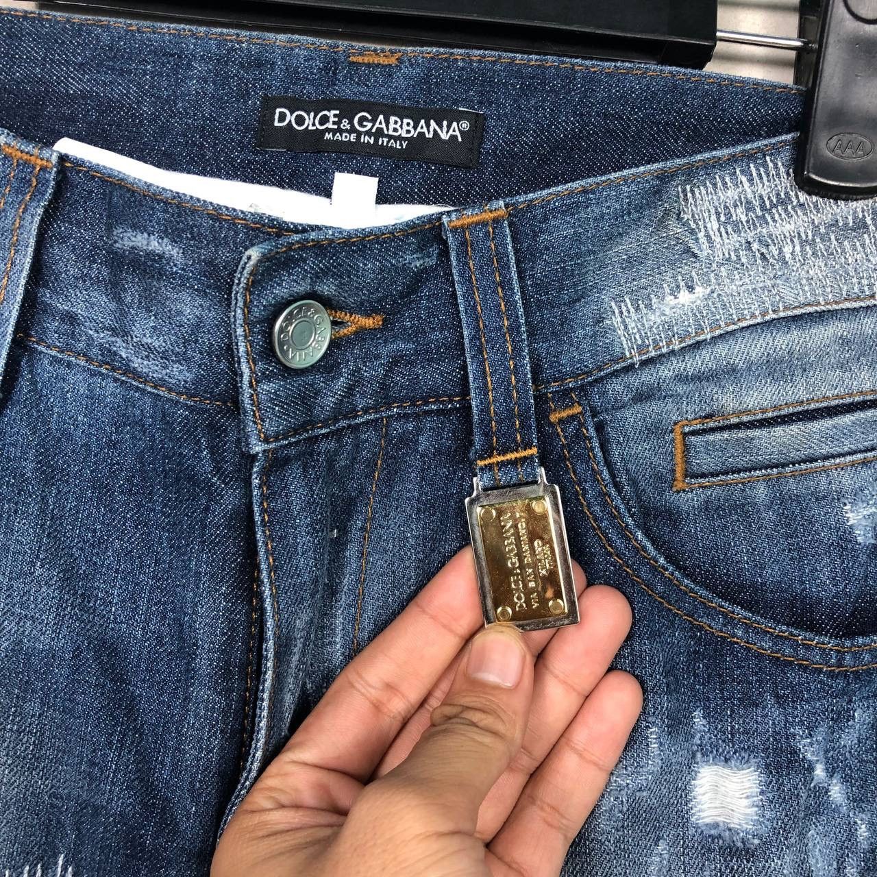 Dolce & Gabbana Destroyed Dolce & Gabbana Distress Ripped Jeans Punk Denim Size US 31 - 8 Thumbnail