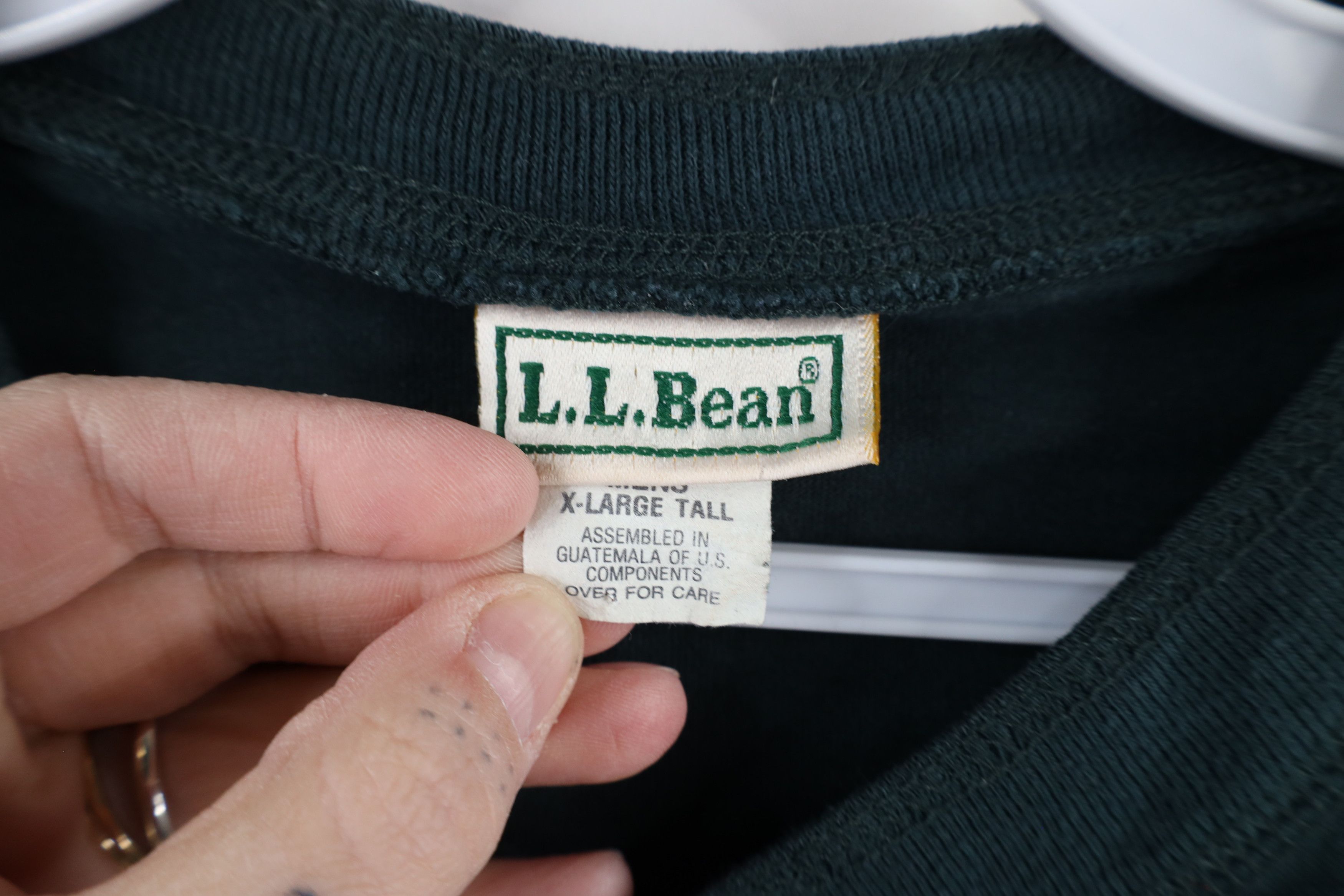 L.L. Bean × Vintage Vintage 90s LL Bean Blank Long Sleeve Henley T-Shirt Green Size US XL / EU 56 / 4 - 5 Thumbnail