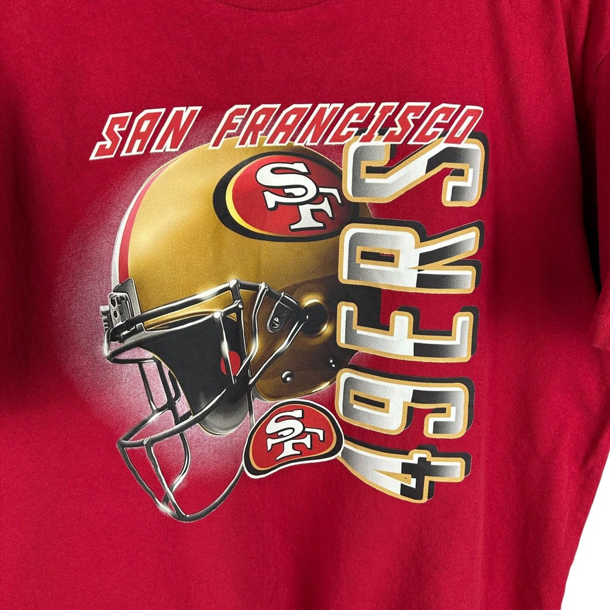 NFL × Vintage Mens Y2K San Francisco Vintage Style 49ers Helmet Shirt Size US L / EU 52-54 / 3 - 2 Thumbnail