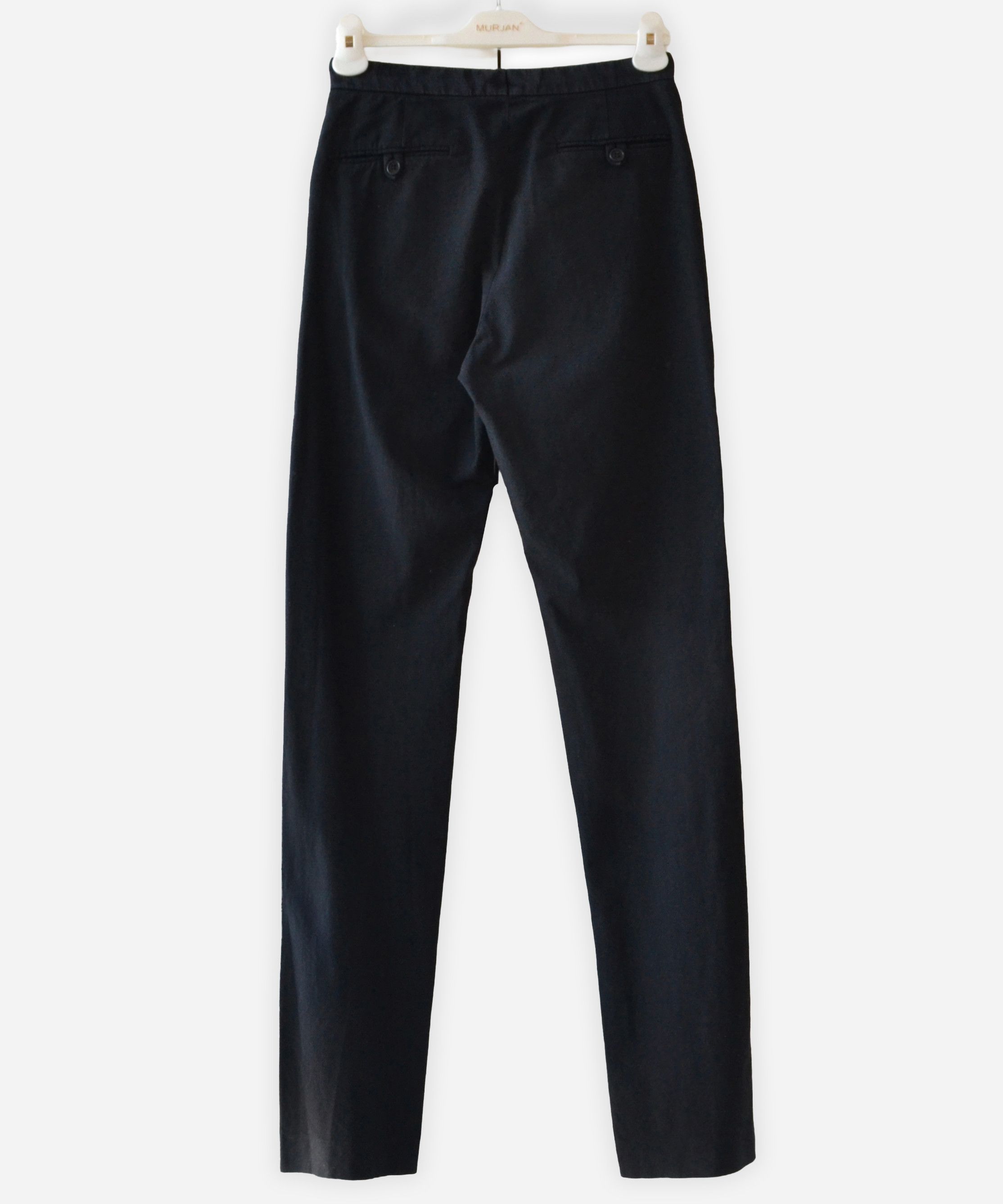Helmut Lang HELMUT LANG Pants Trousers Cotton 90s Cotton Silk Black Size 27" / US 4 / IT 40 - 3 Thumbnail