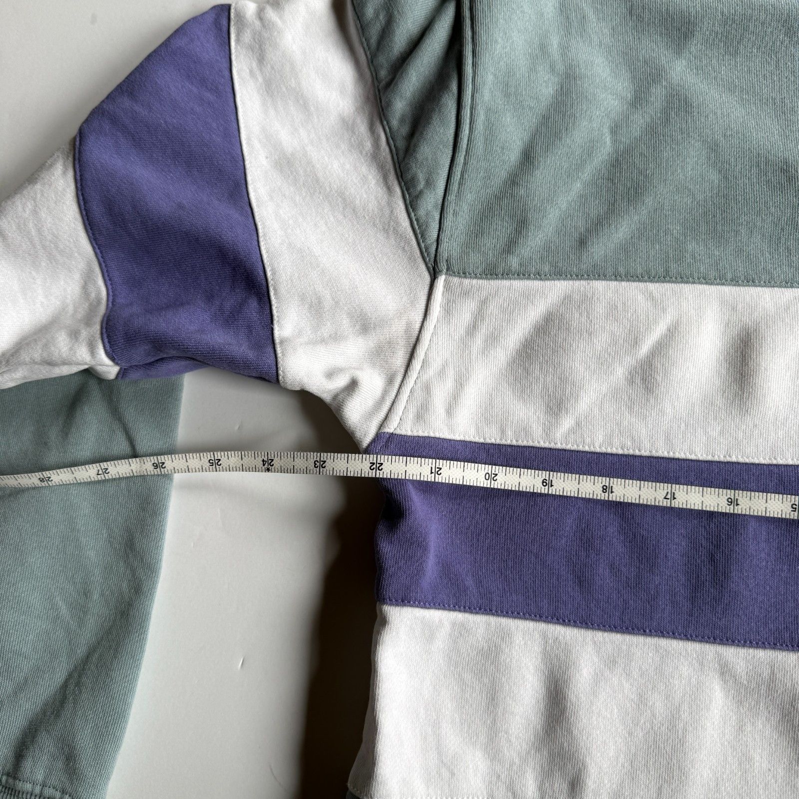 Noon Goons Noongoons Blue Quarter Zip Striped Rugby Polo Sweatshirt Size US L / EU 52-54 / 3 - 6 Thumbnail