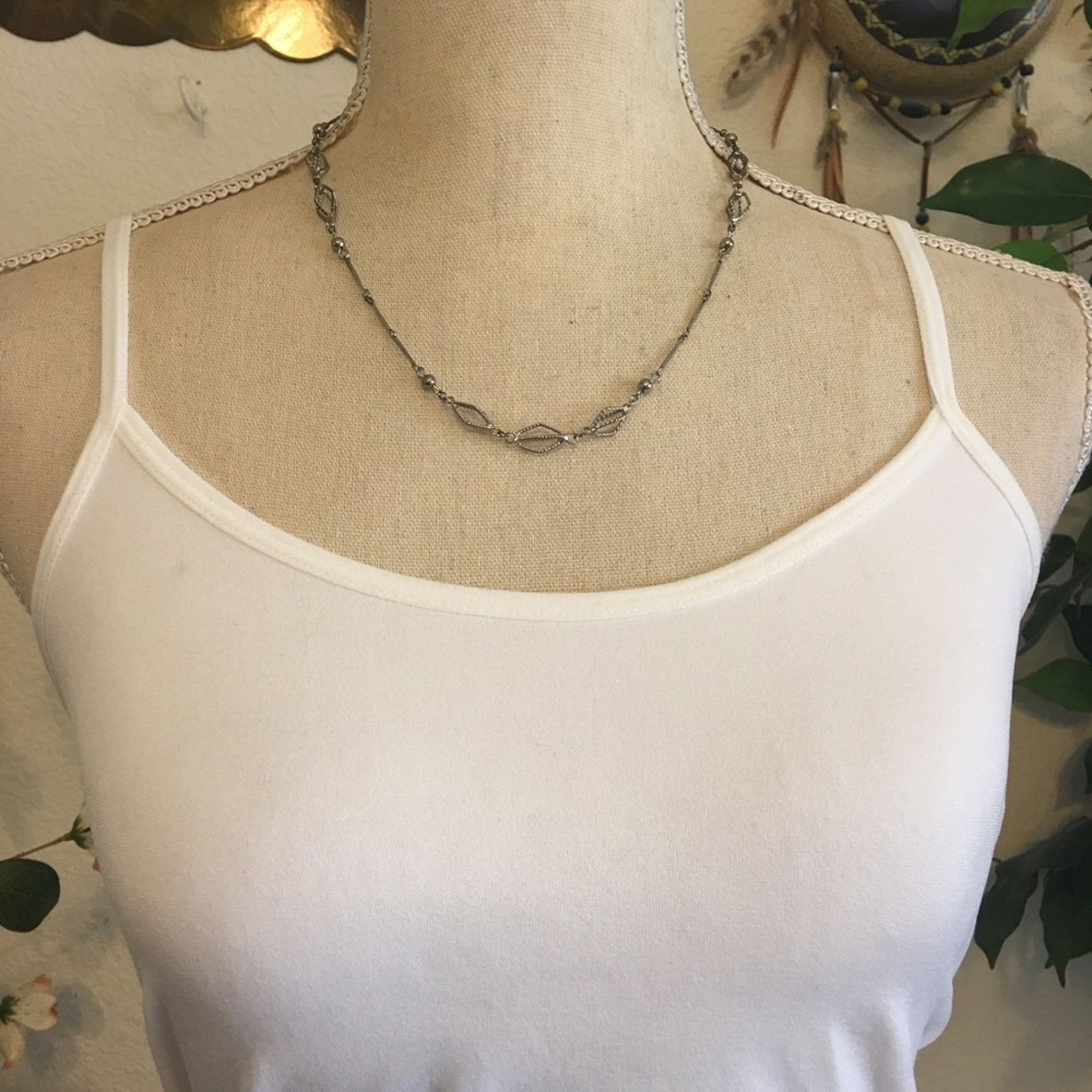 Vintage Vintage 70s silver filigree cage chain necklace Size ONE SIZE - 3 Thumbnail