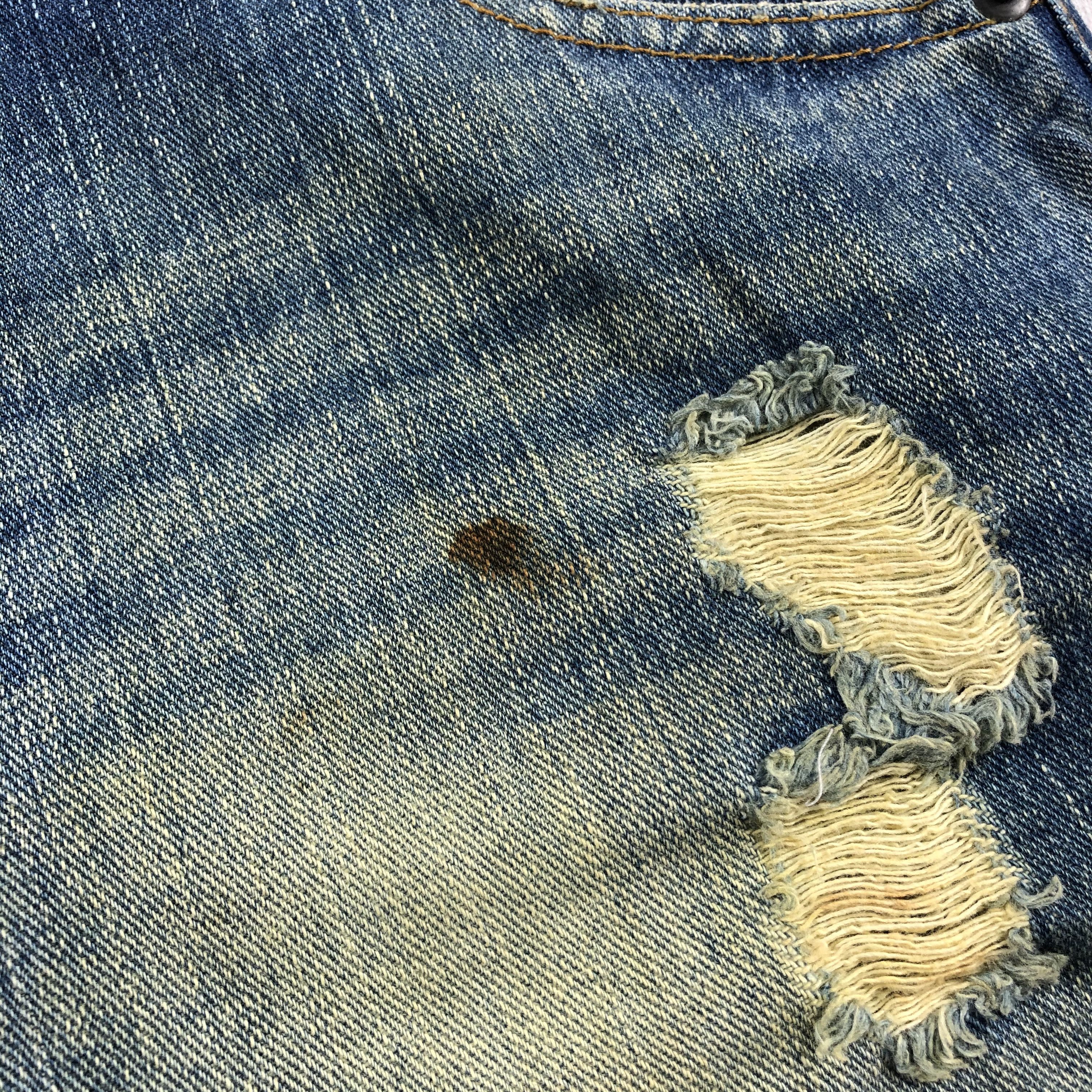 Japanese Brand Exhibitionist Jeans Distressed Denim KJ815 Size US 34 / EU 50 - 7 Thumbnail