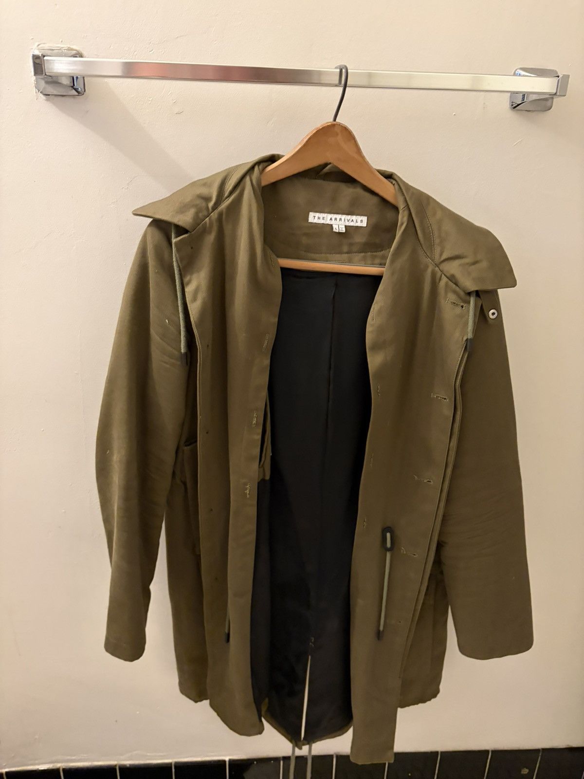 The Arrivals Olive Parka Jacket with Shearling hood Size L / US 10 / IT 46 - 3 Thumbnail
