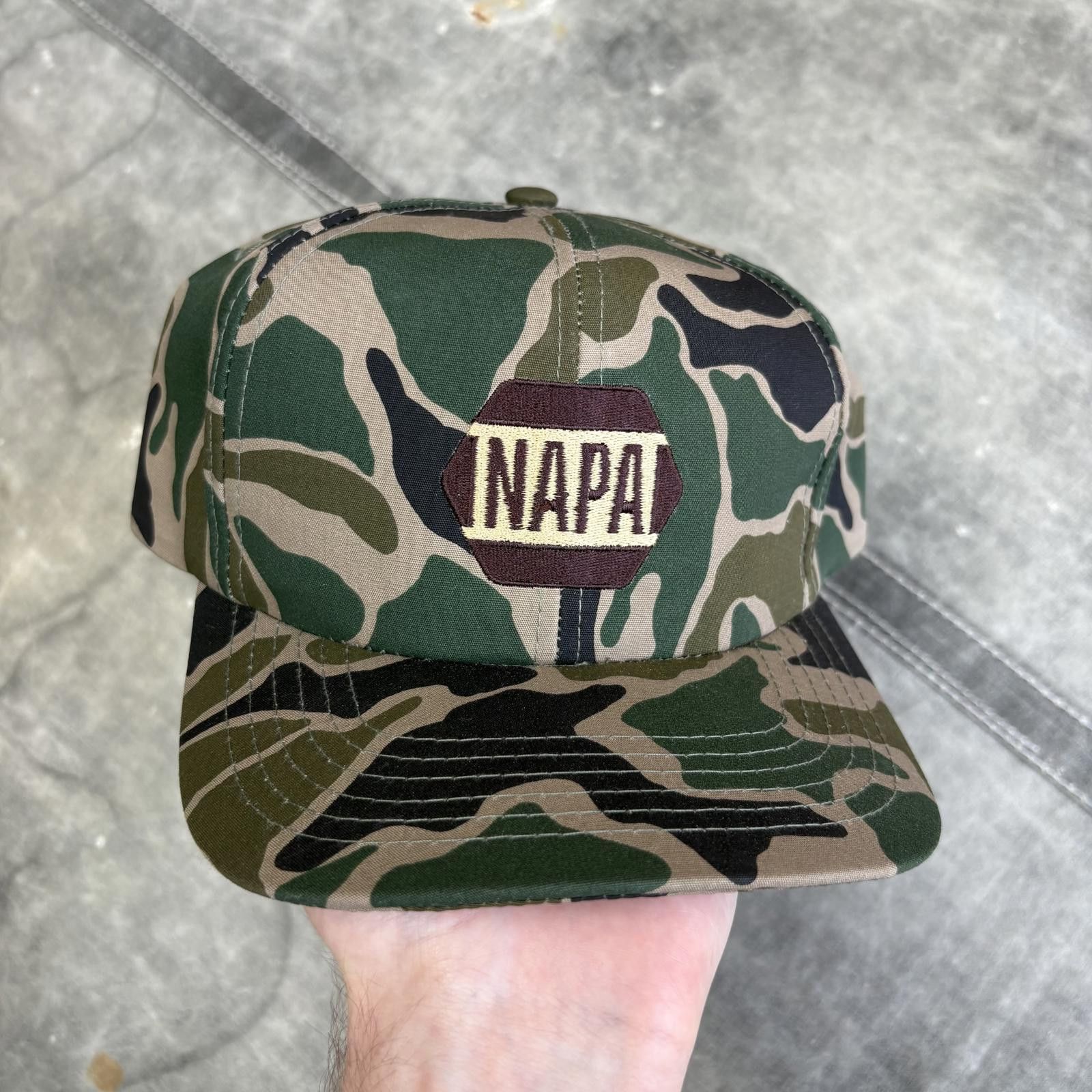 Vintage Vintage 90s Deadstock NAPA Auto Parts Duck Camo SnapBack Hat Size ONE SIZE - 1 Thumbnail